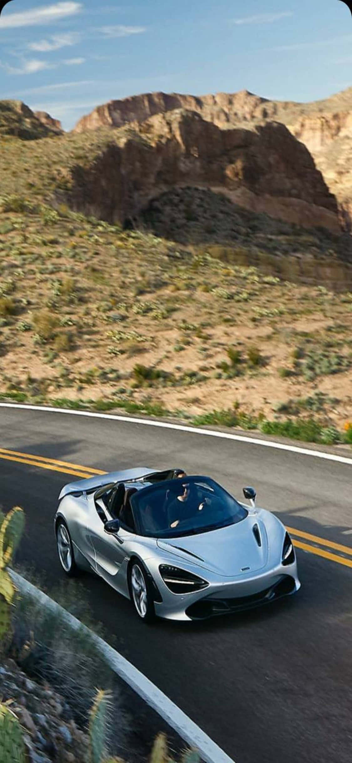 iPhone X Mclaren 720s Spider Hình nền Sa mạc Hình nền