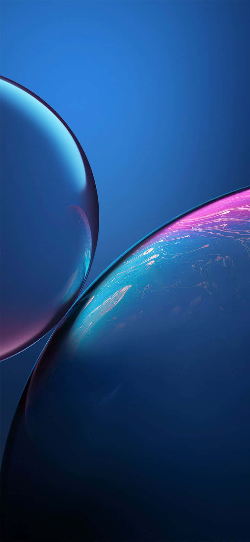 iPhone Xr Stock Bong bóng Trừu tượng Xanh Hình nền