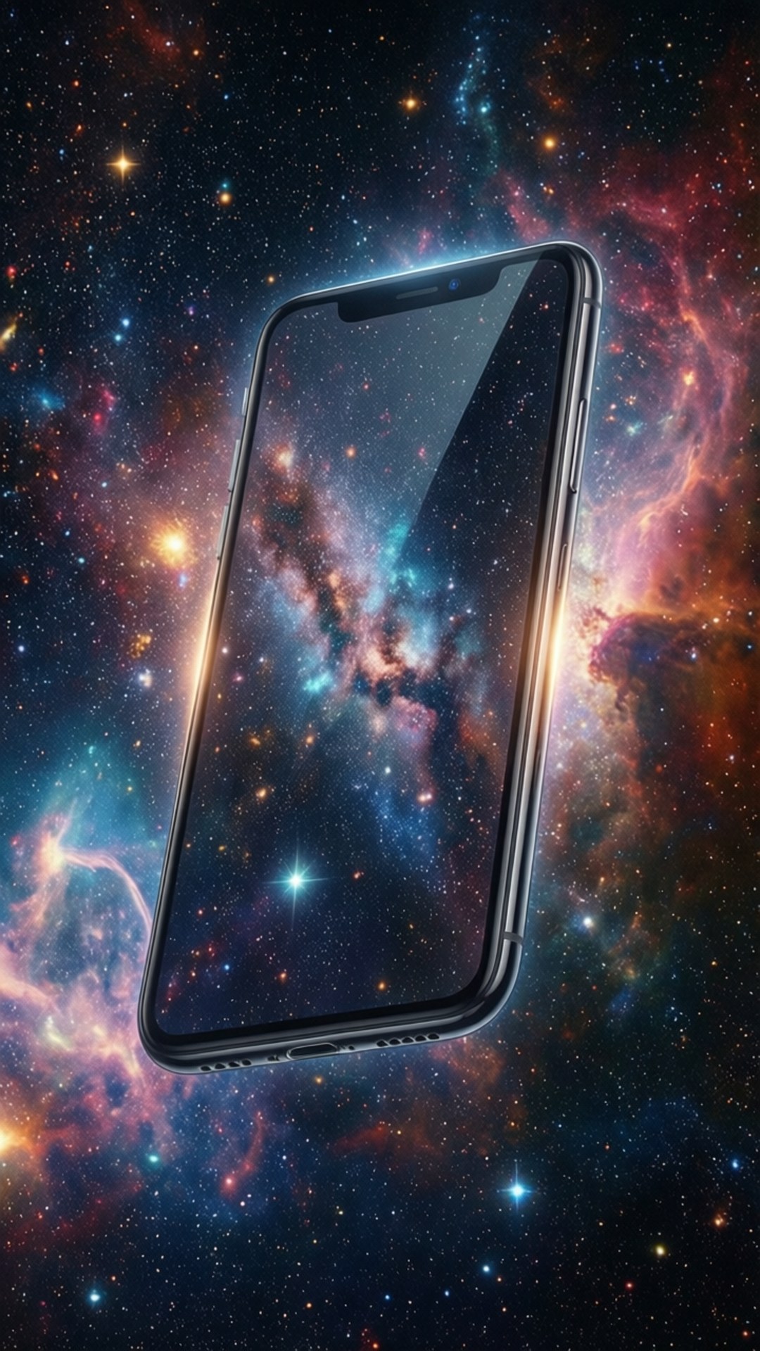 iPhone XR trôi trong không gian Hình nền