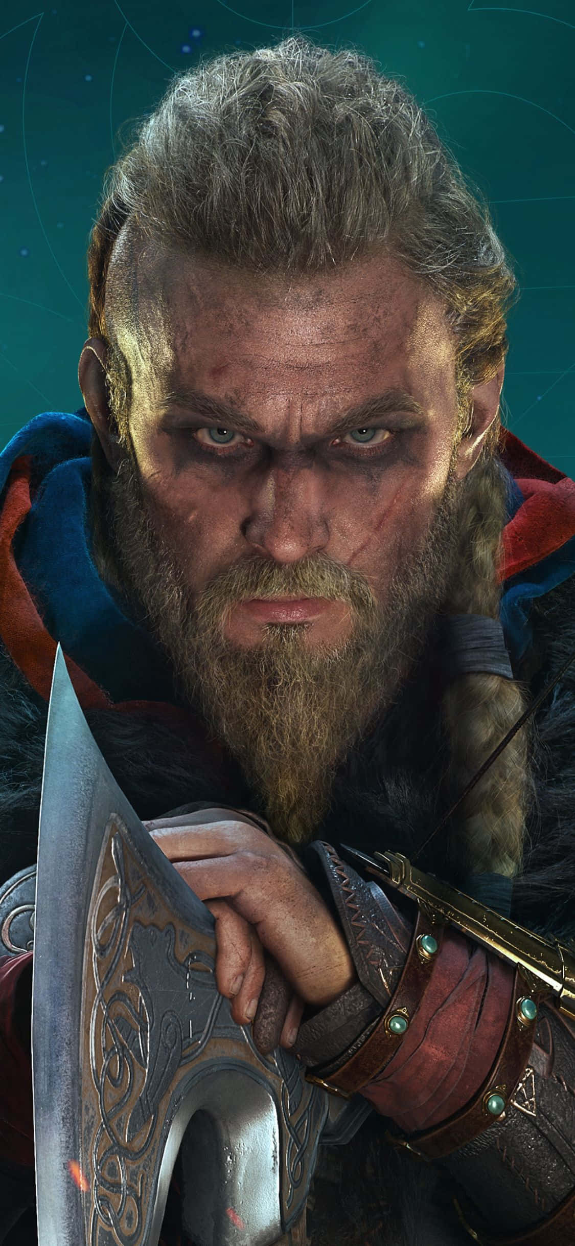 iPhone Xs Assassin's Creed Valhalla Eivor Cầm Rìu Hình nền