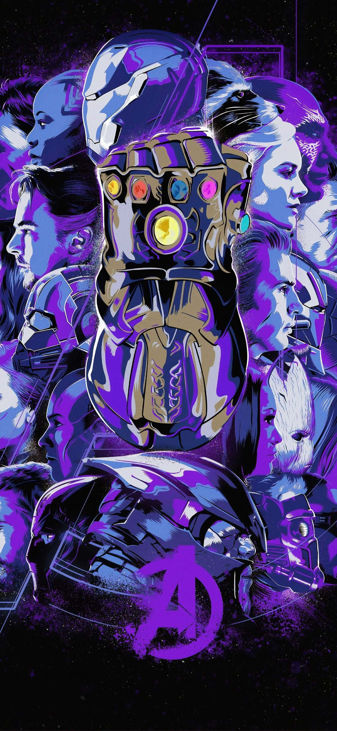 Nền Avengers iPhone XS Fanart Găng Tay Thanos Hình nền