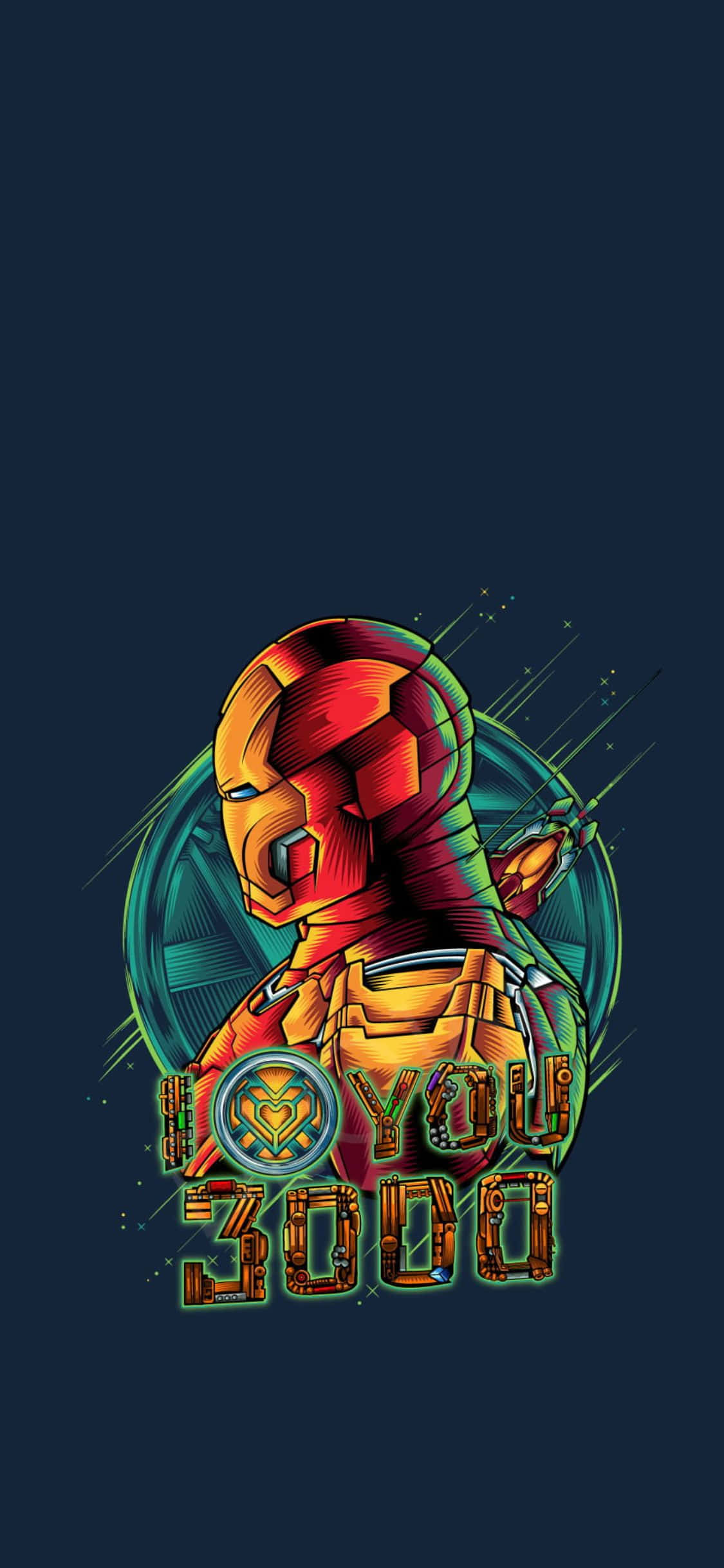 Nền iPhone XS Avengers Fanart Người Sắt I Love You 3000 Hình nền