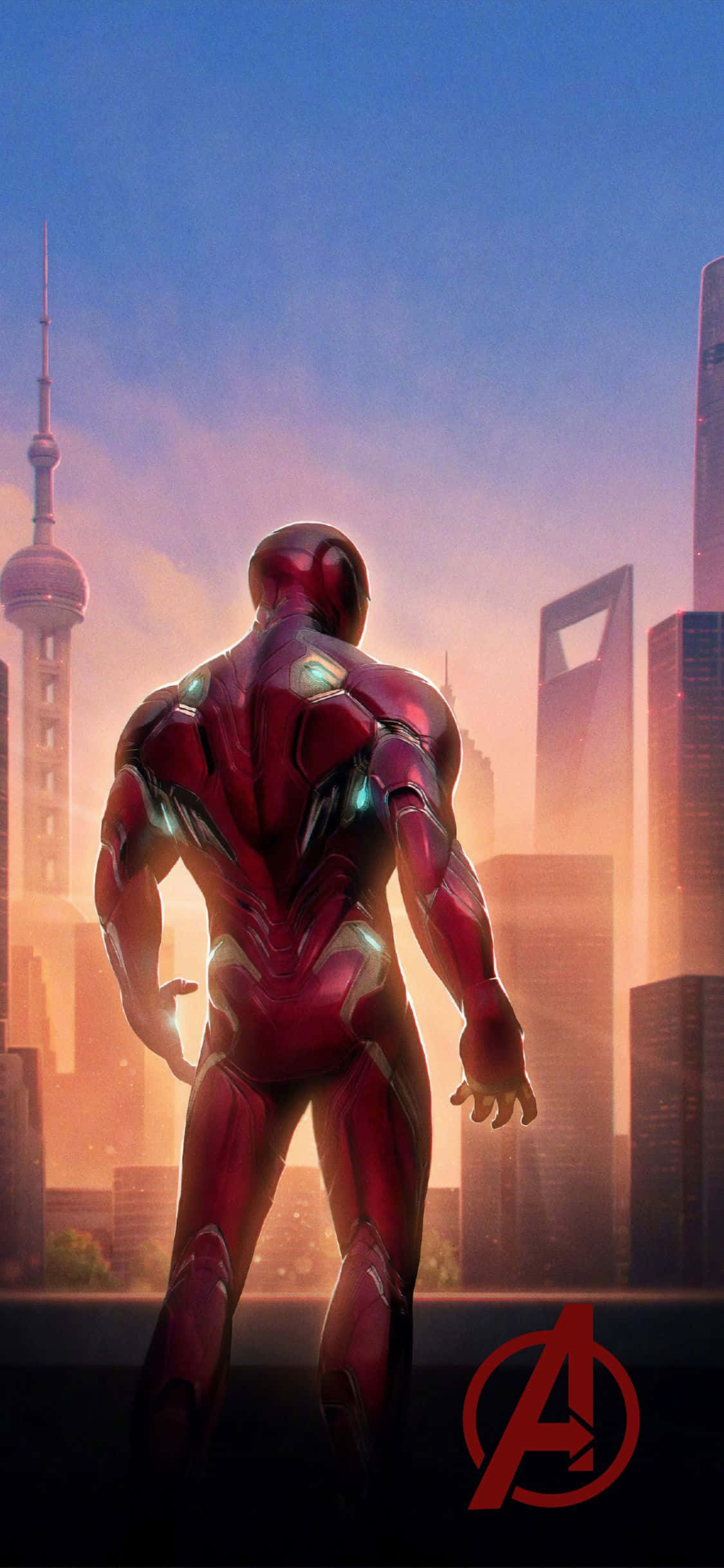 iPhone XS Avengers Hình nền Người Sắt ở NYC Hình nền
