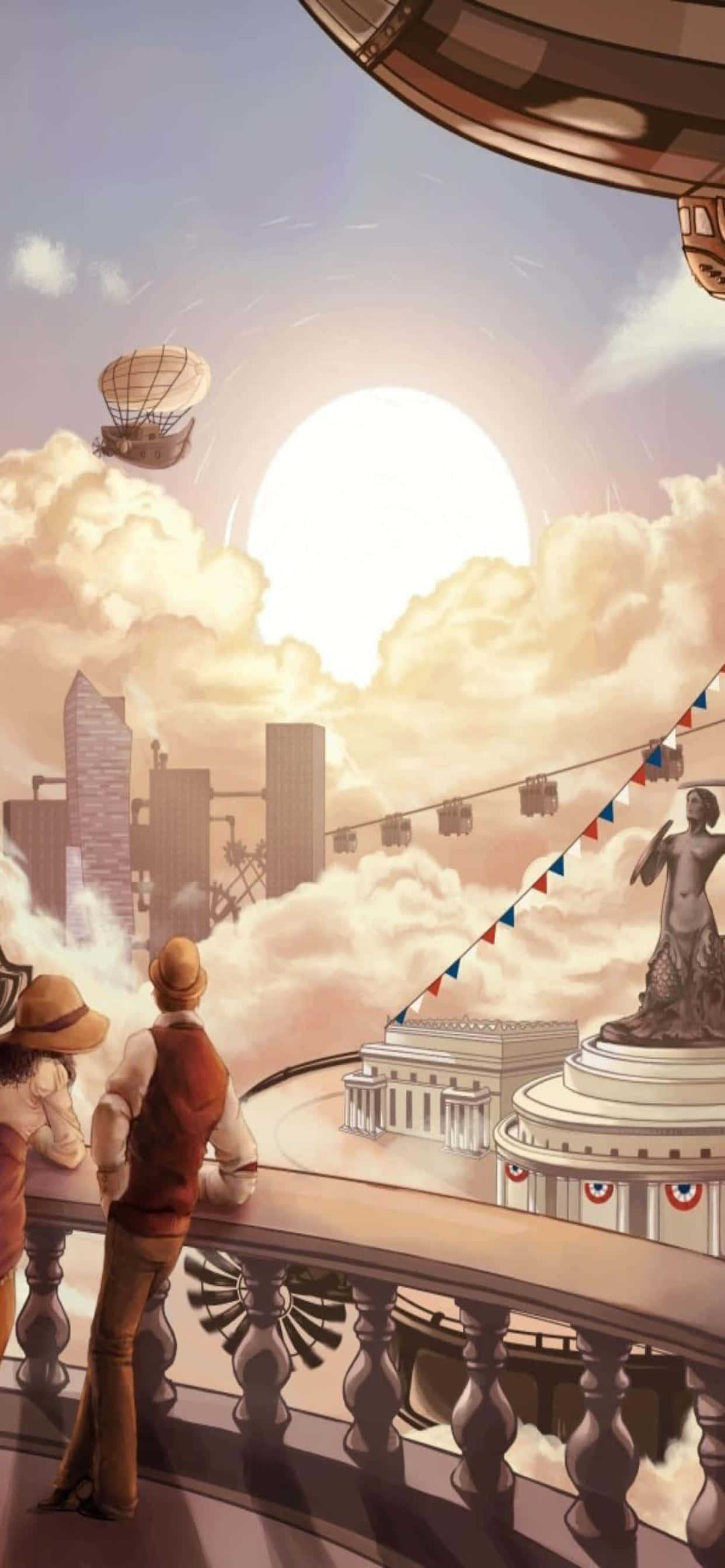 Hình nền iPhone Xs Max Bioshock Infinite Thiên Đường Chân Dung Hình nền