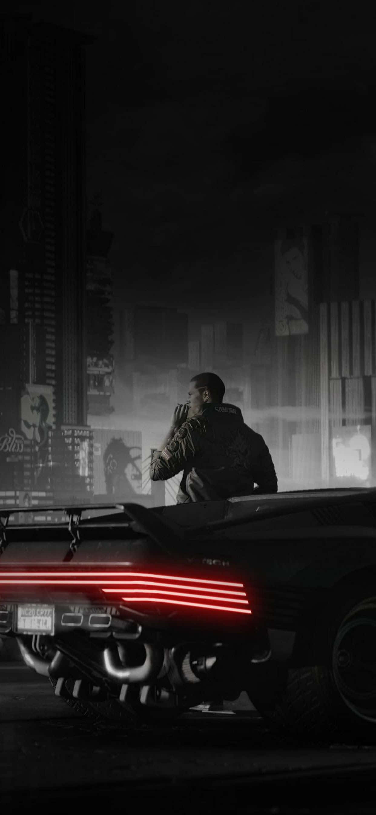 iPhone XS Max Hình nền Tối Cyberpunk 2077 Hình nền