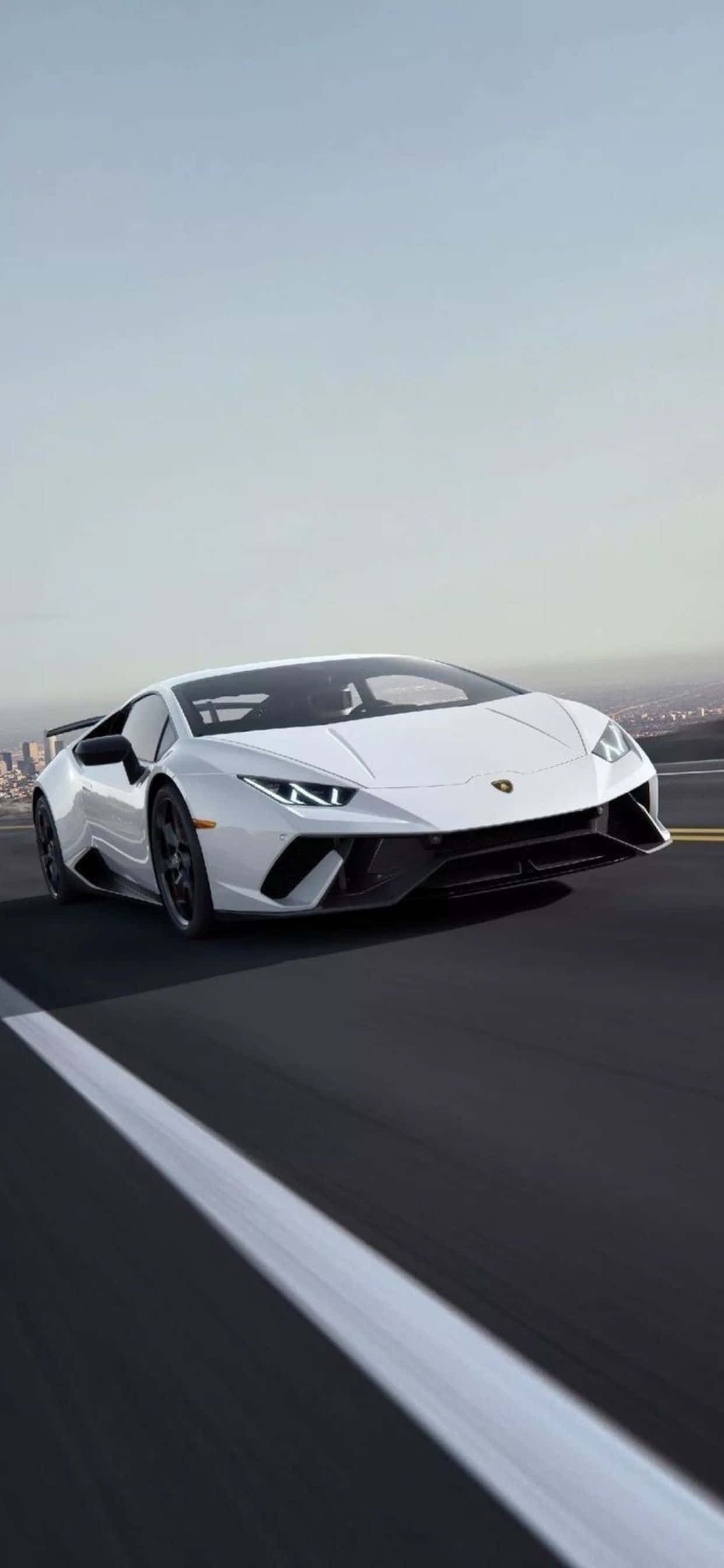 iPhone XS Max Lamborghini Huracan EVO Nền Trắng Hình nền
