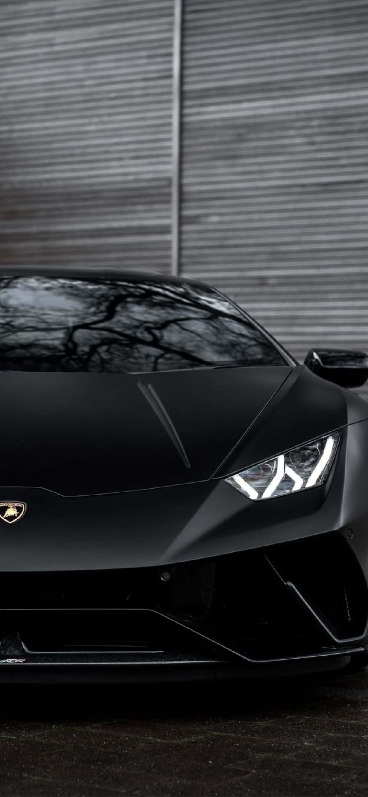 iPhone XS Max Lamborghini Nền Đen Mờ Hình nền