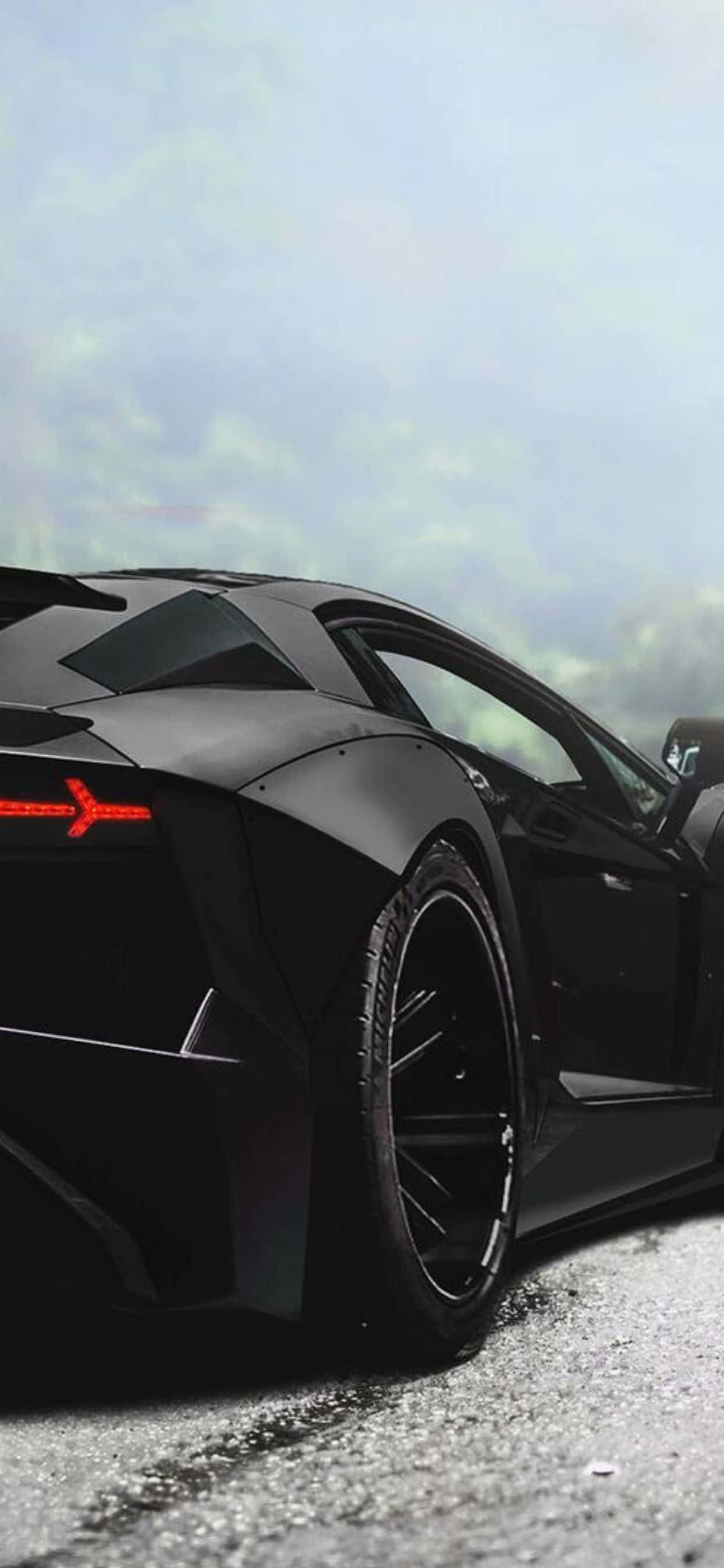 iPhone XS Max Lamborghini Nền Đen Phía Sau Hình nền
