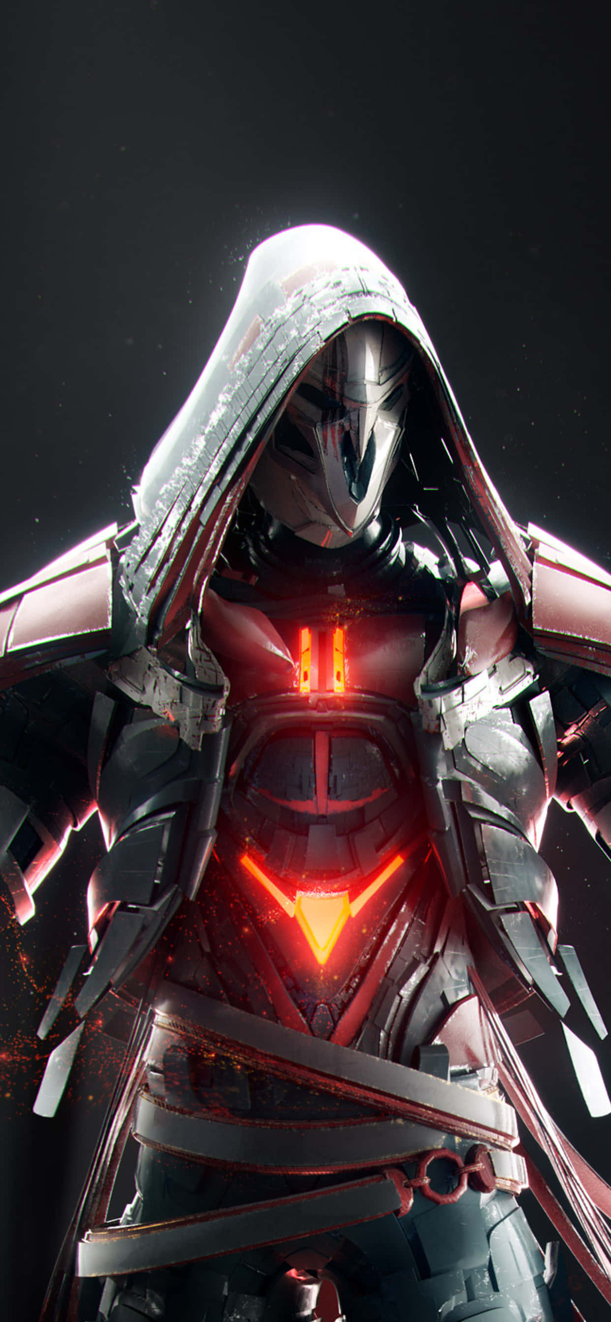 iPhone Xs Max Overwatch Hình Nền Reaper Áo Hoodie Trắng Hình nền