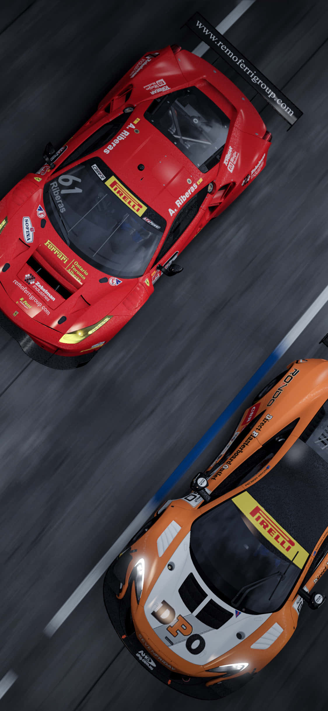 iPhone XS Max Project Cars 2 Xe đua Màu đỏ và Cam Phông nền Hình nền