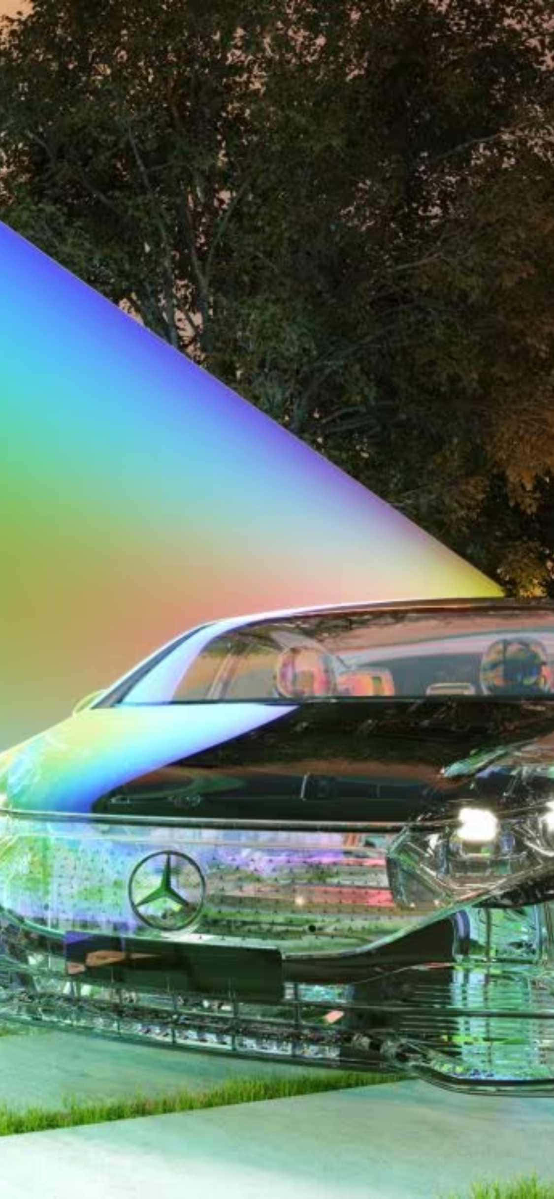 iPhone Xs Mercedes Hình Nền Phản Chiếu Mercedes-Benz S-Class Hình nền