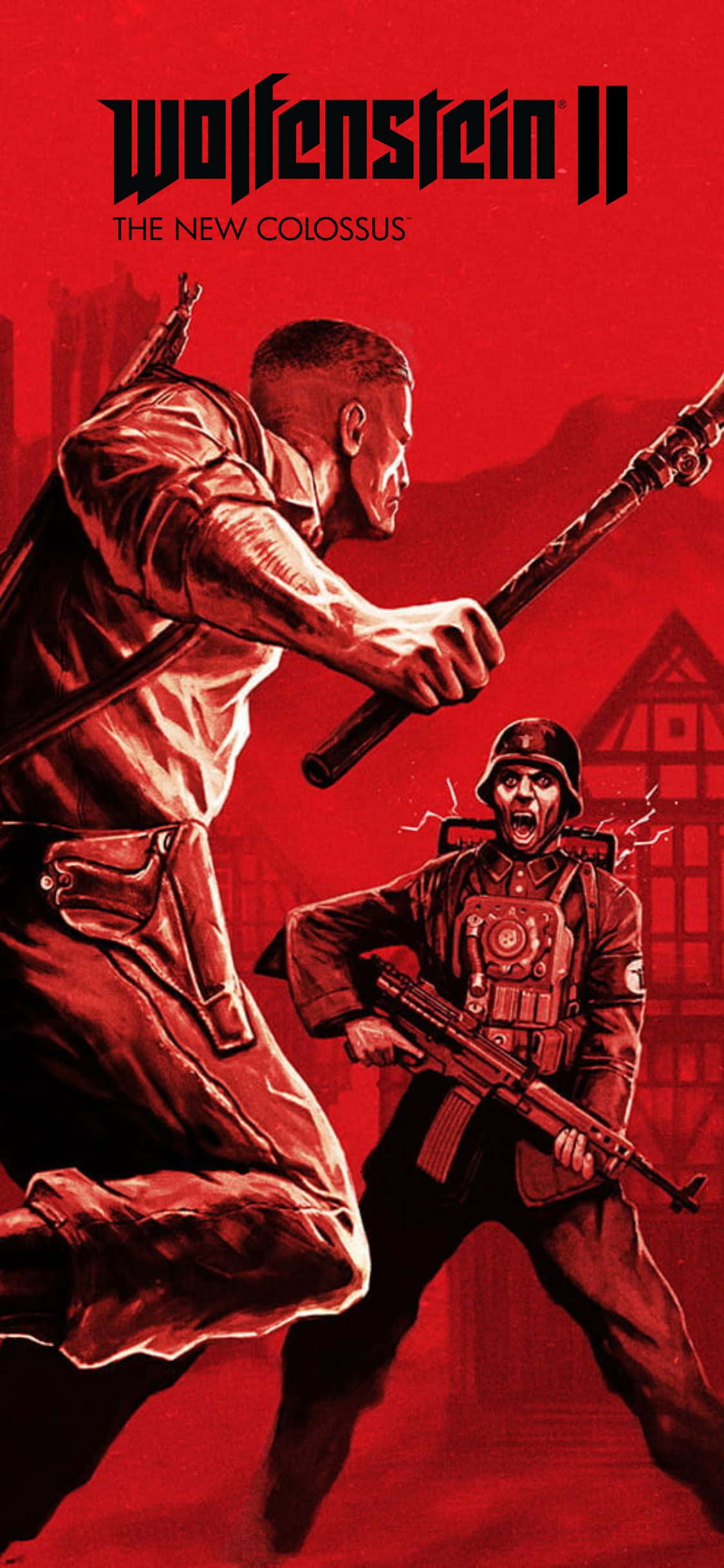 iPhone Xs Nền Wolfenstein II Đỏ Máu Hình nền