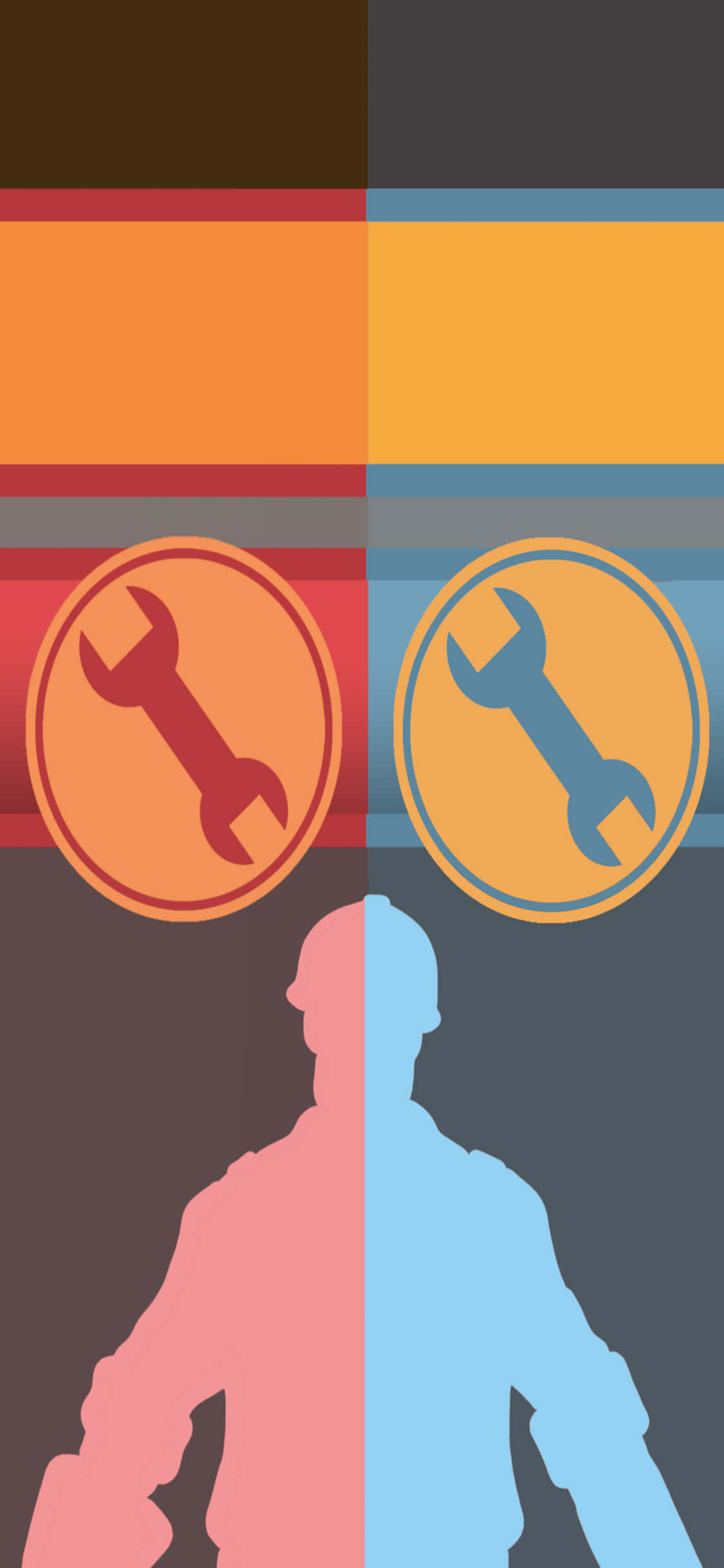 iPhone Xs Tf2 Background Blue And Red Engineer Hình nền