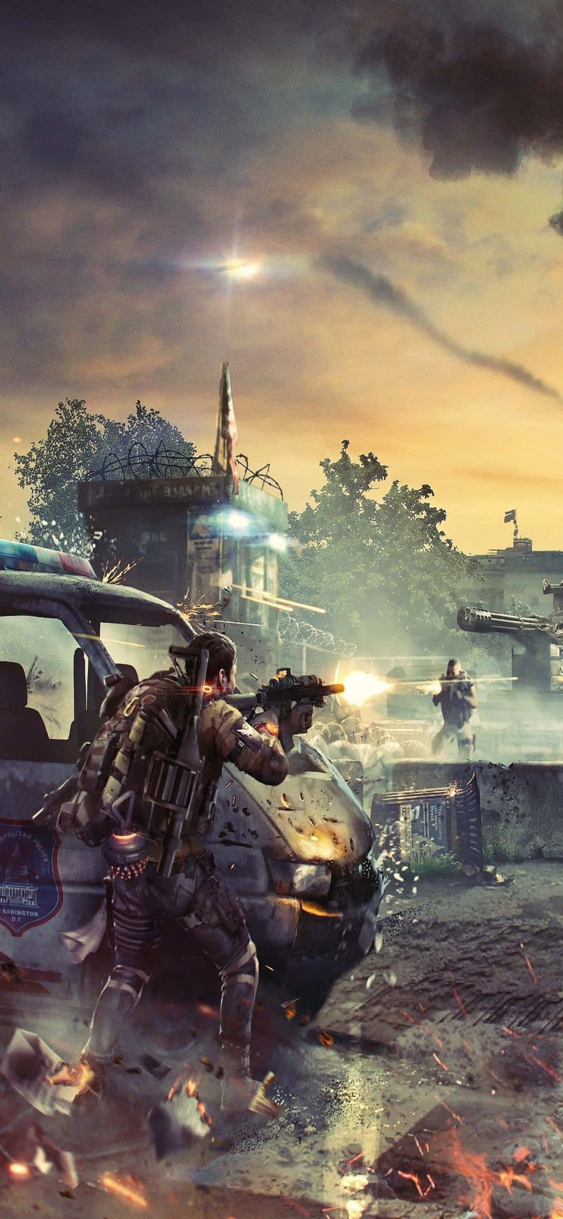 iPhone Xs The Division Hình Nền Người Đang Bắn Súng Hình nền