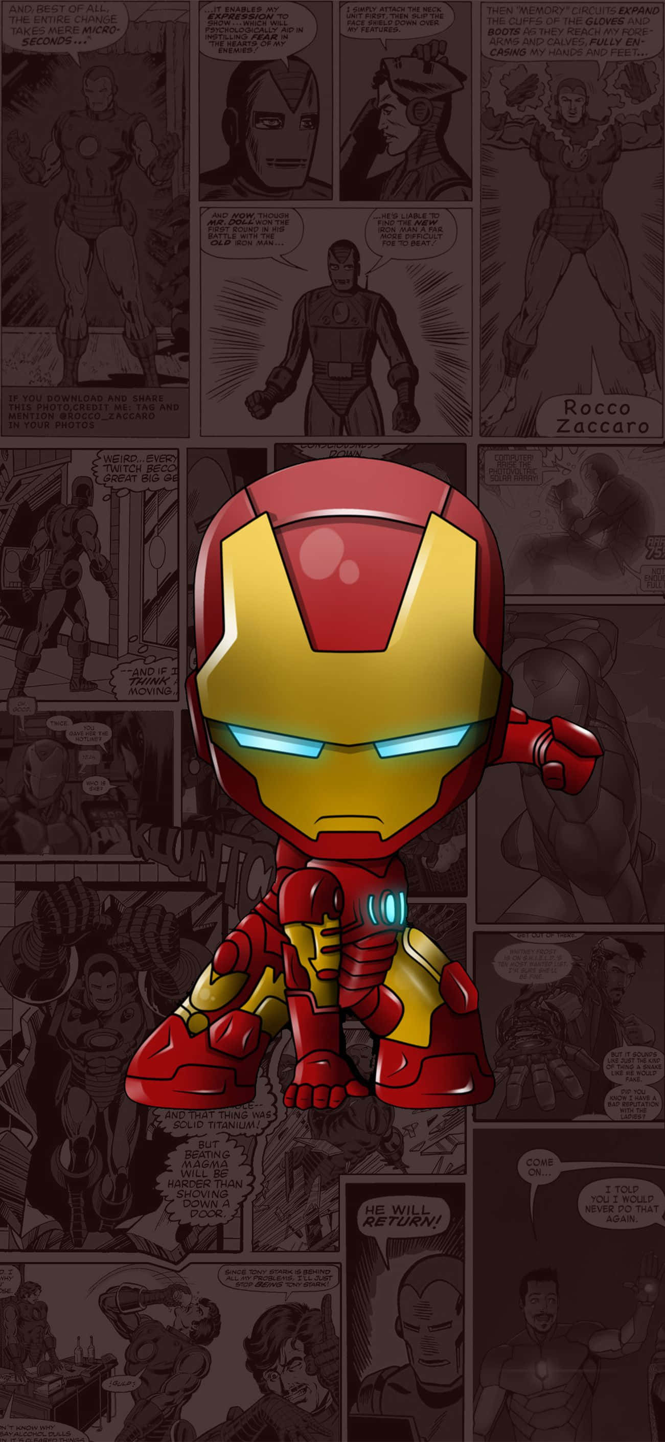 Iron Man Mini Cho iPhone X Hình nền