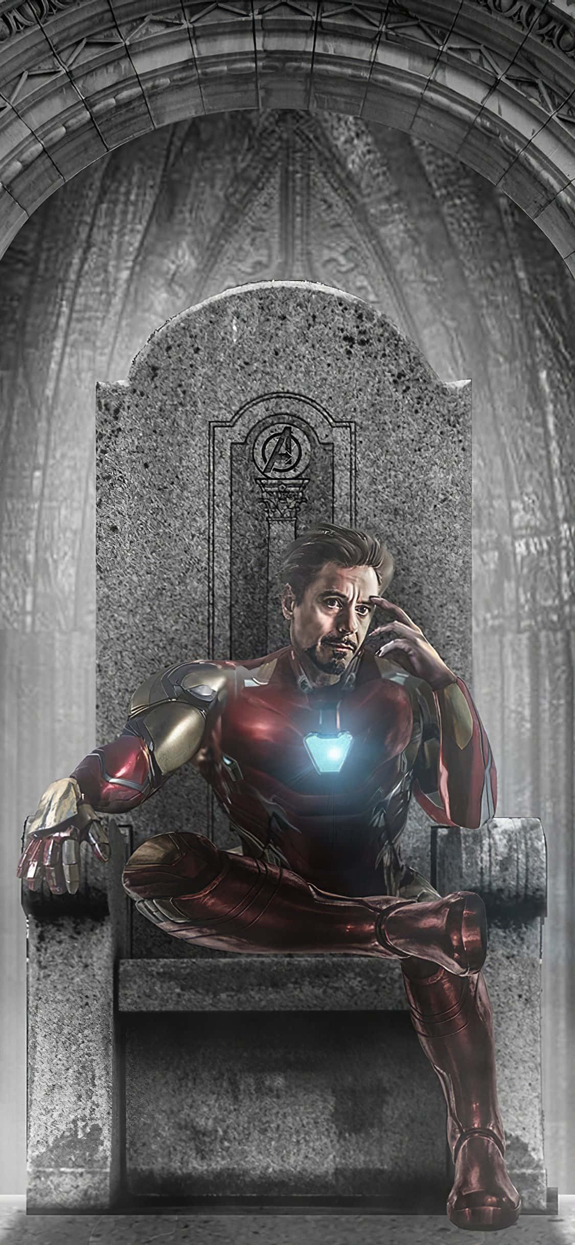 iron man ngồi trên ngai vàng Hình nền