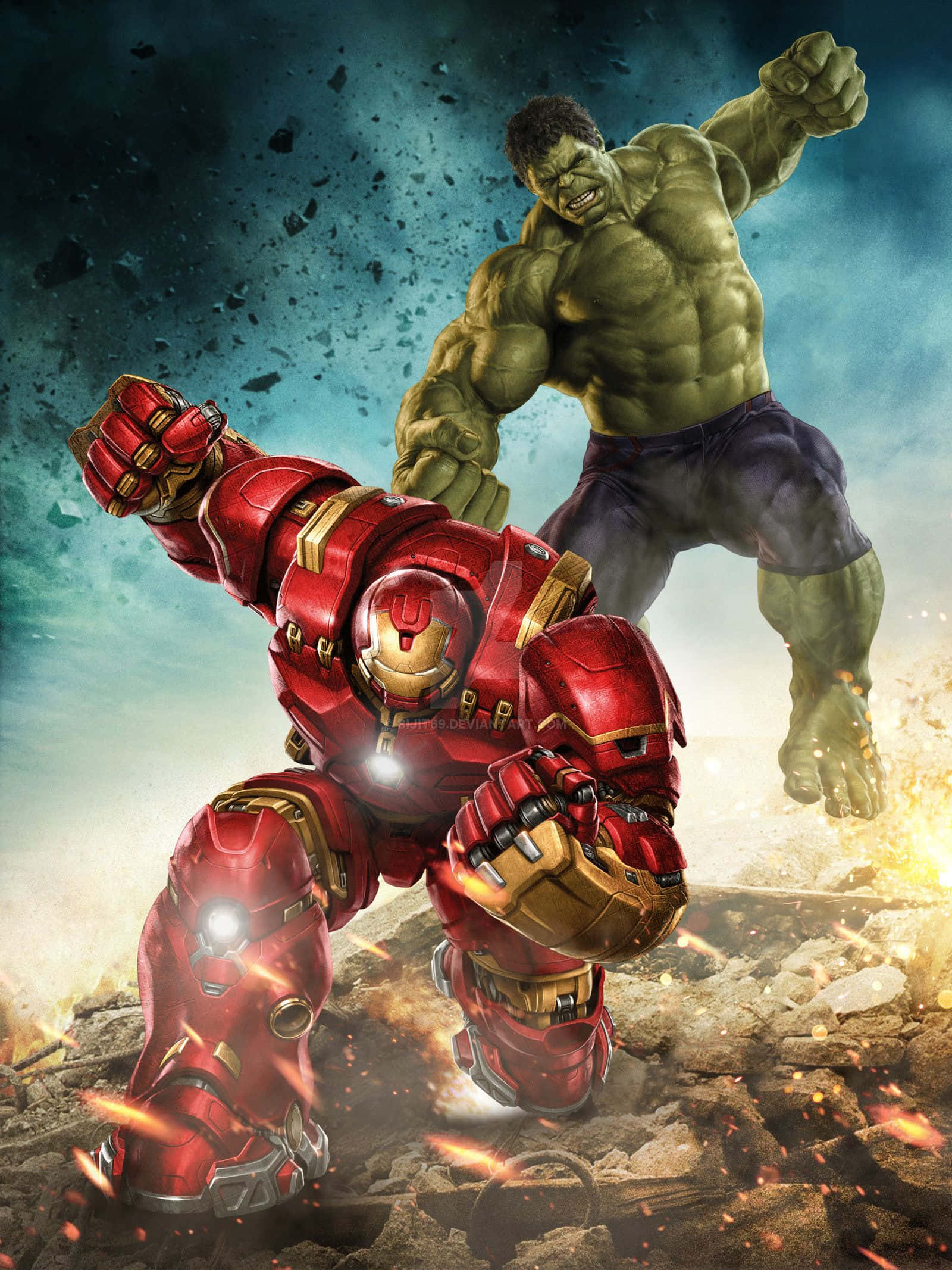 Iron Man và Hulk đối đầu trong trận chiến hoành tráng Hình nền
