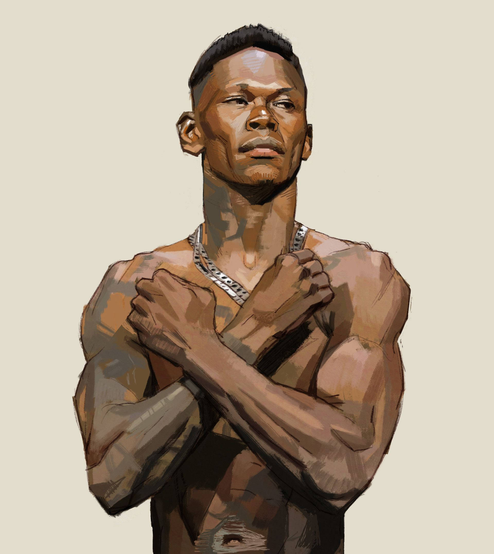 Israel Adesanya kiểu chào Wakanda Hình nền