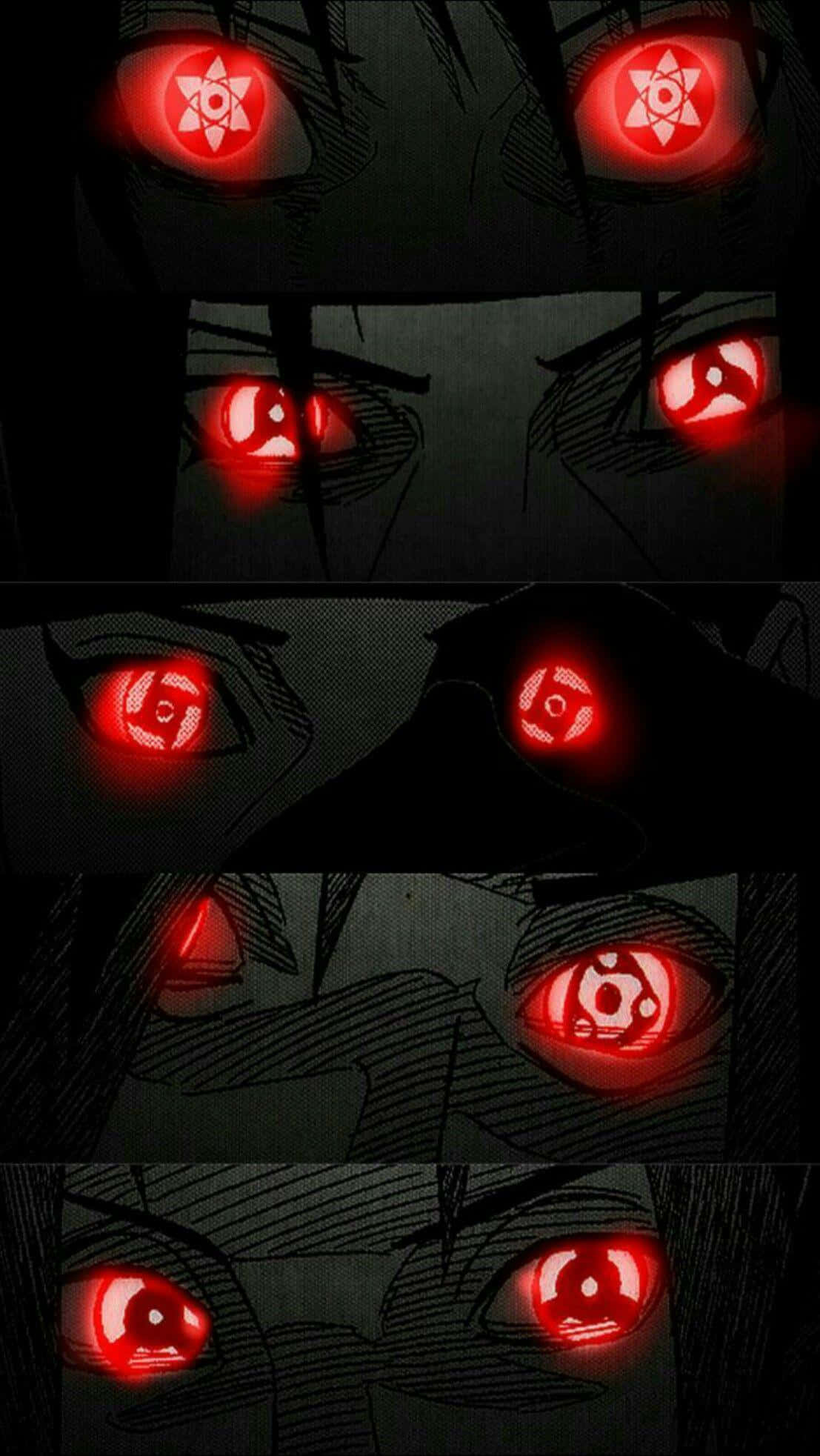 Itachi Mangekyou Sharingan Đỏ Phát Sáng Hình nền