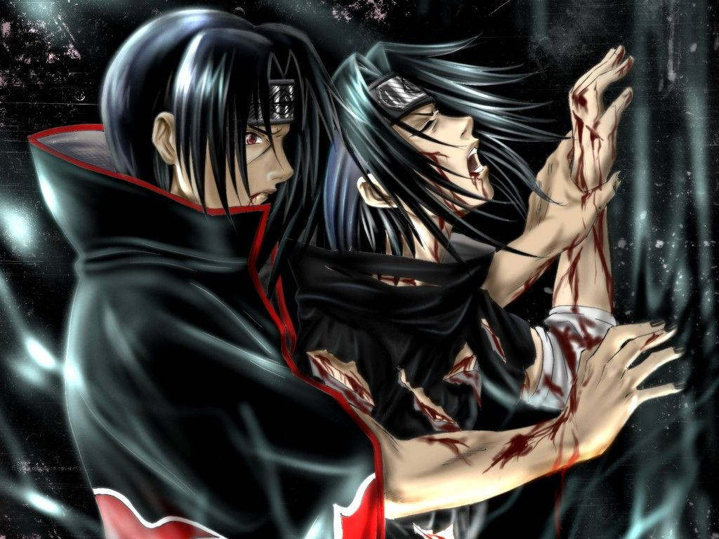 1024x768 Uchiha Itachi : Hình nền. hình nền đen naruto