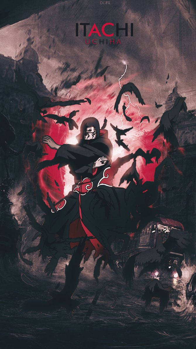 Itachi Uchiha iPhone với những con quạ đen Hình nền