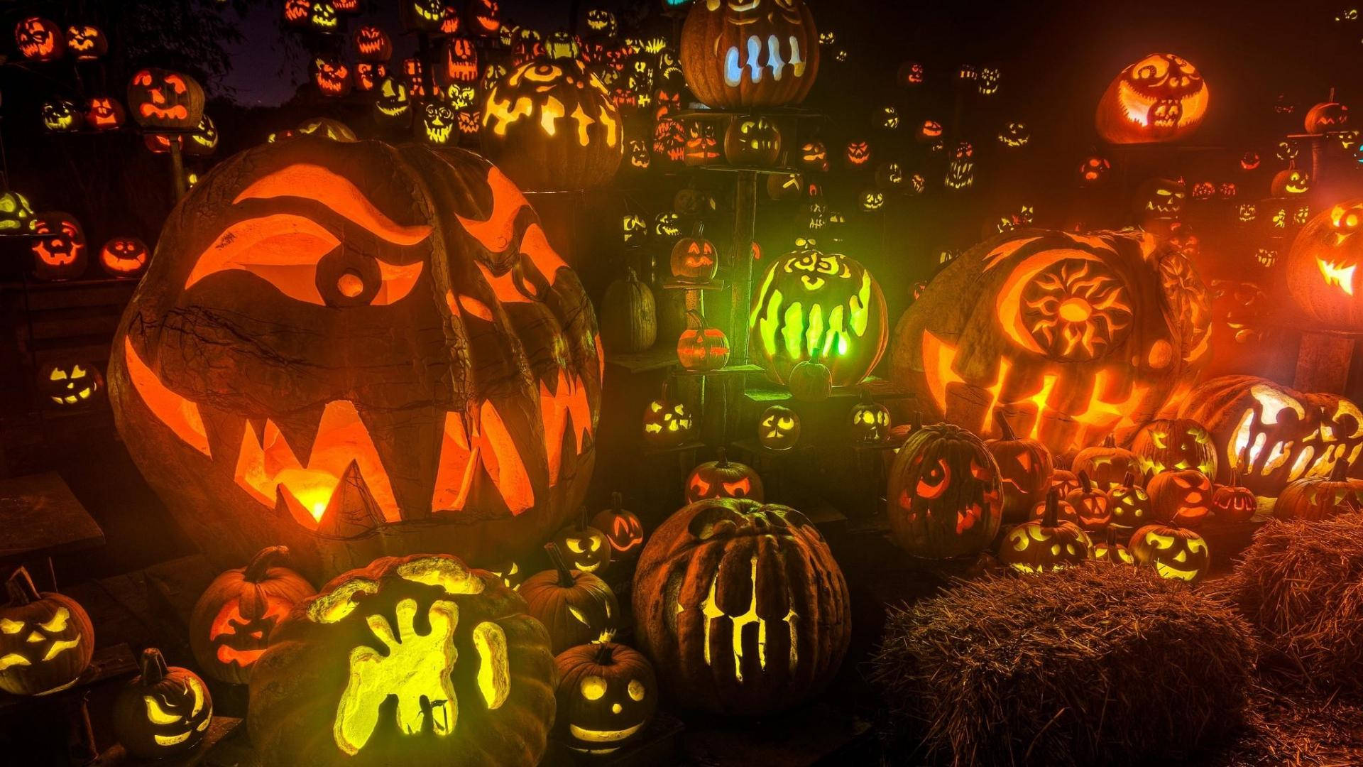 Jack-O’-Lantern Dễ Thương Phong Cách Thẩm Mỹ Halloween Hình nền