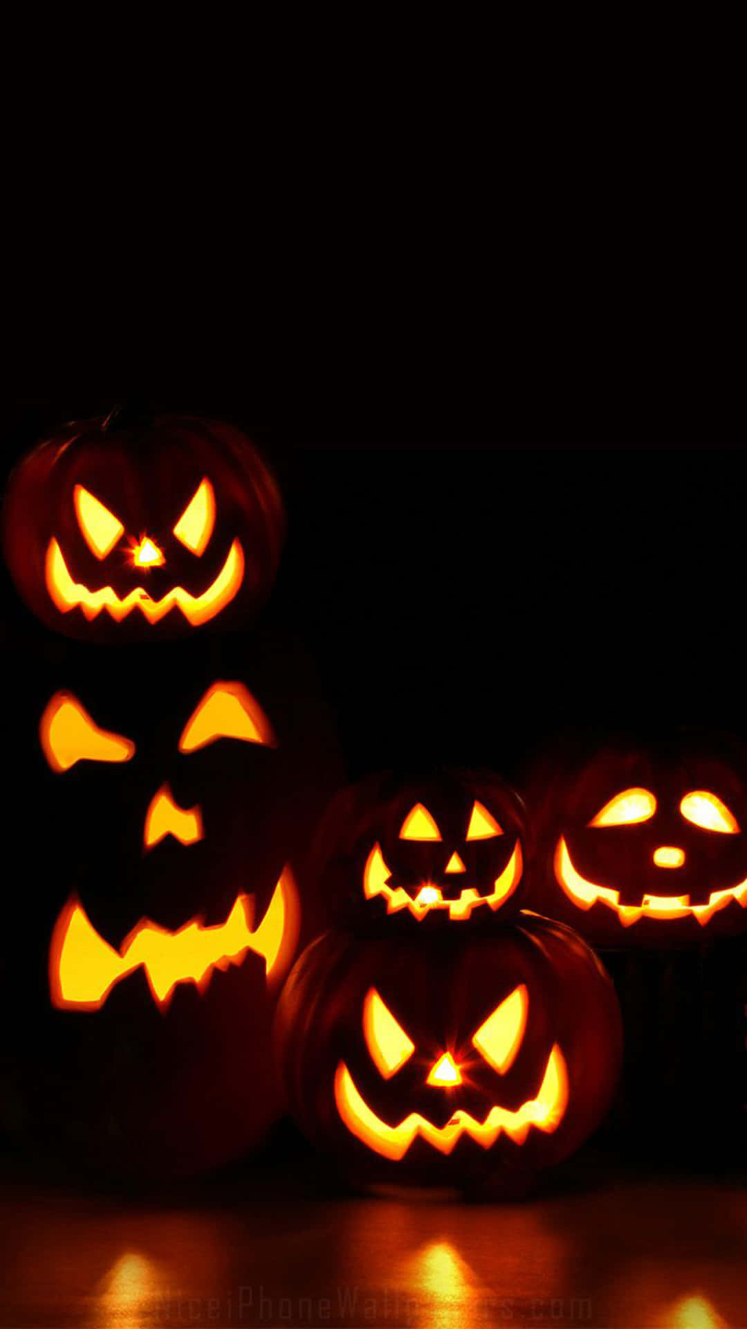 Jack O Lanterns Trong Bóng Tối Làm Hình Nền Halloween Cho iPhone Hình nền