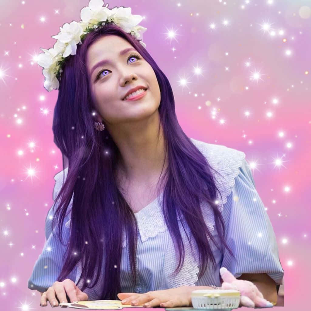 Jisoo Blackpink Mắt Tím & Tóc Tím — Blackpink Hình nền