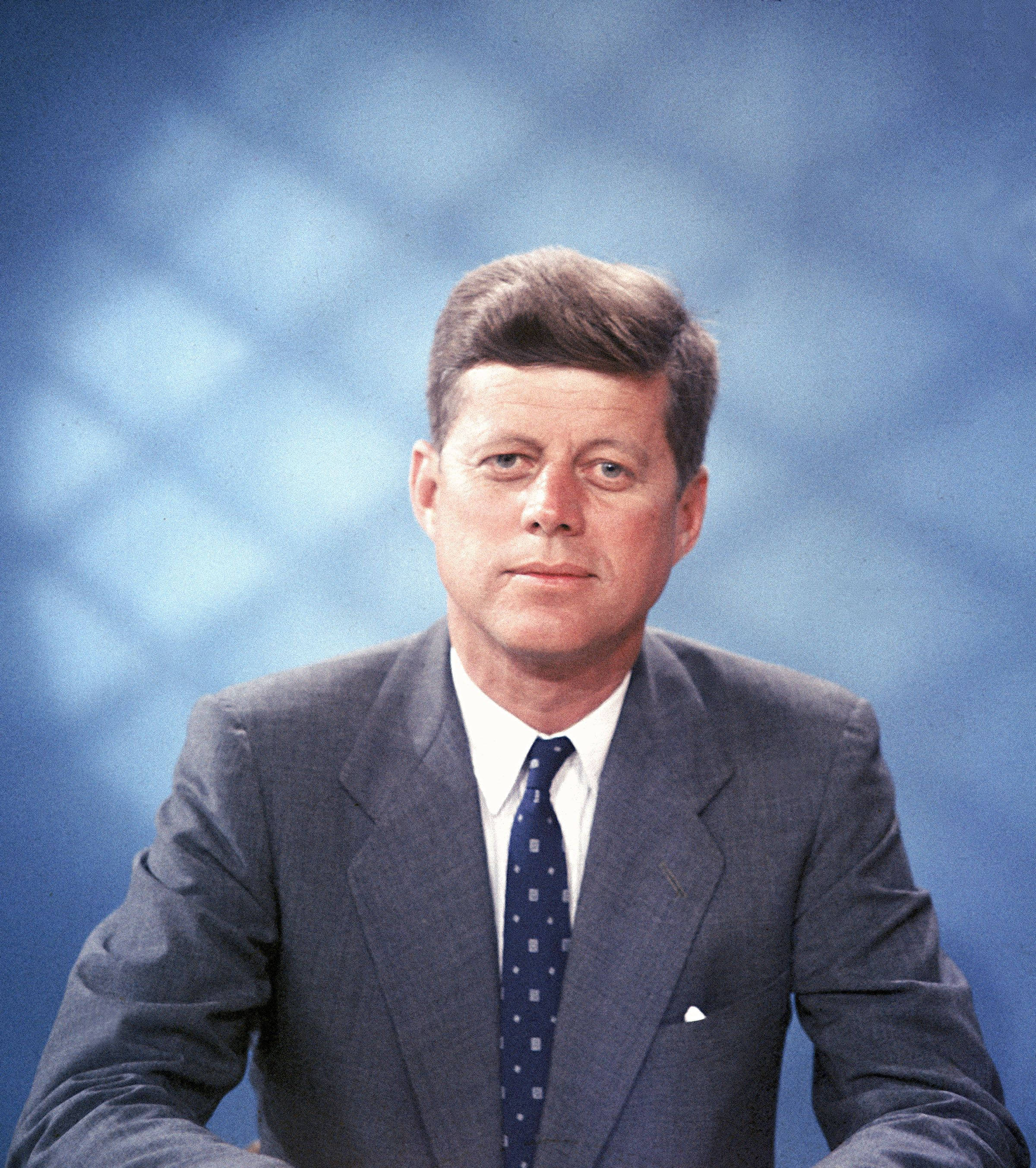 John F. Kennedy Nền Xanh Hình nền