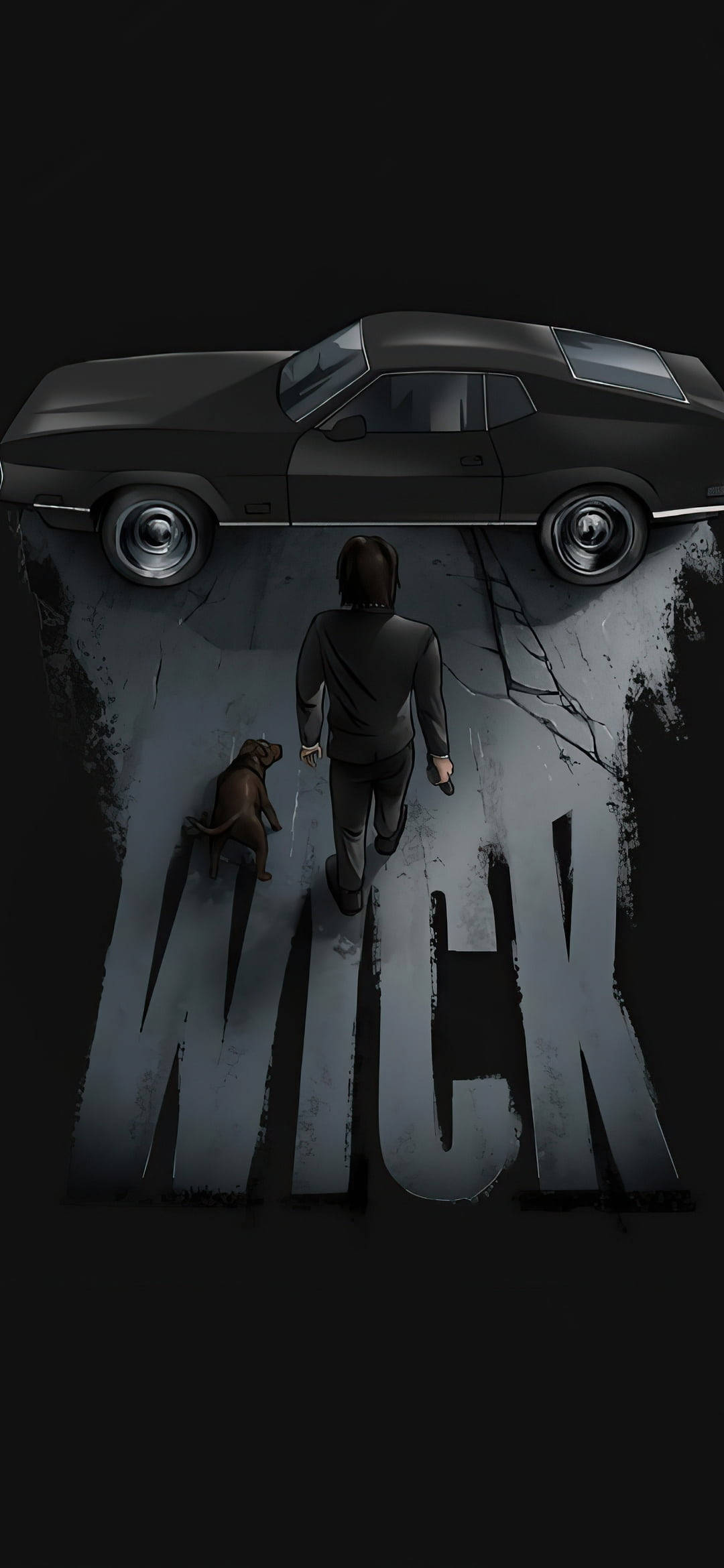 John Wick đen AMOLED Hình nền