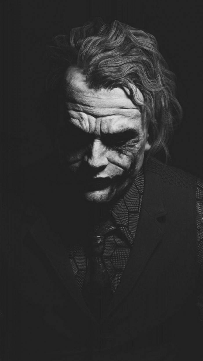 Joker Buồn Đen Trắng Hình nền