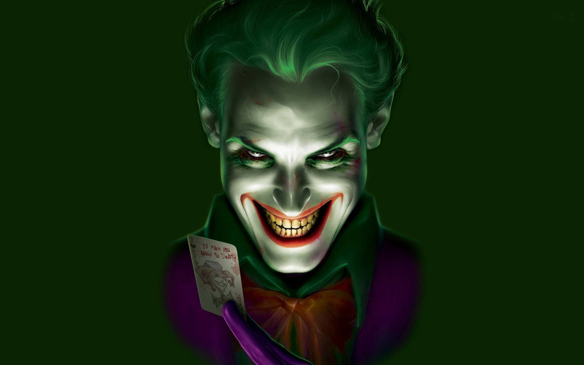 Hình nền Joker Cười Với Tóc Xanh