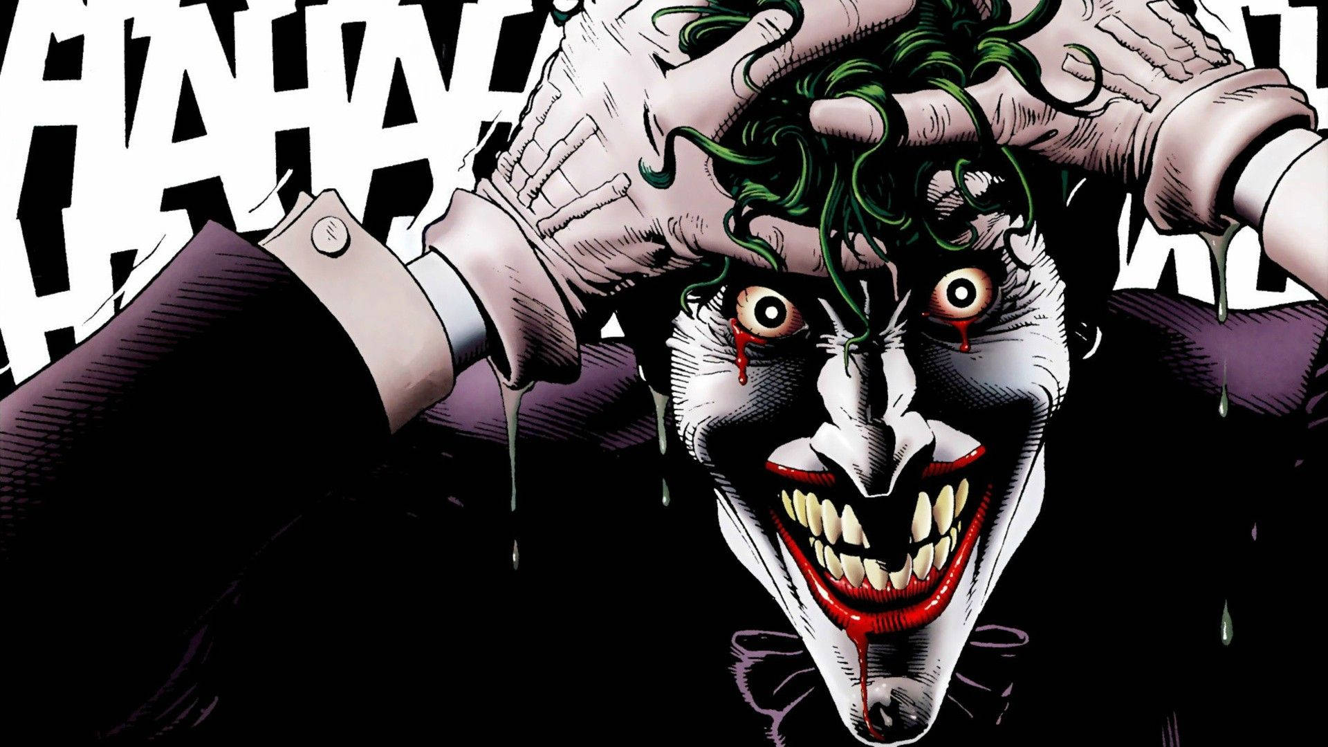 Joker Điên Mặt Chảy Máu Hình nền