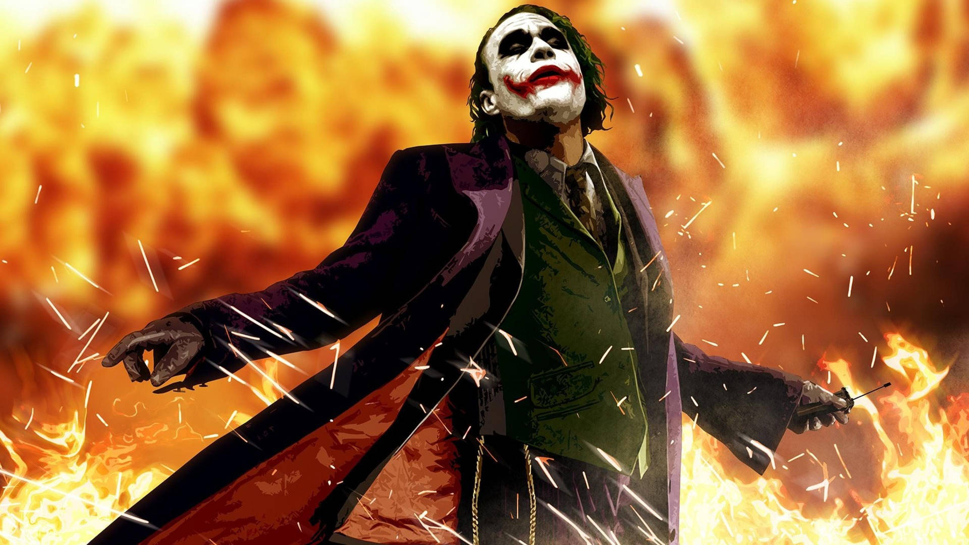 Hình nền Joker trên lửa
