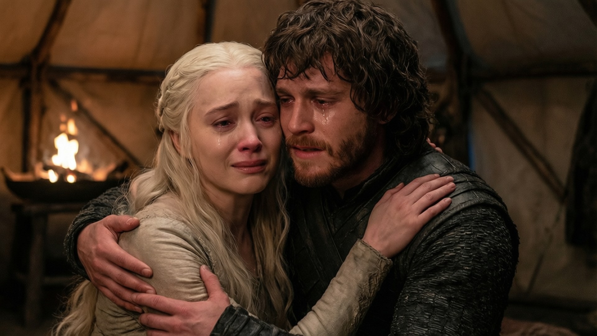 Jon và Daenerys ôm nhau Hình nền