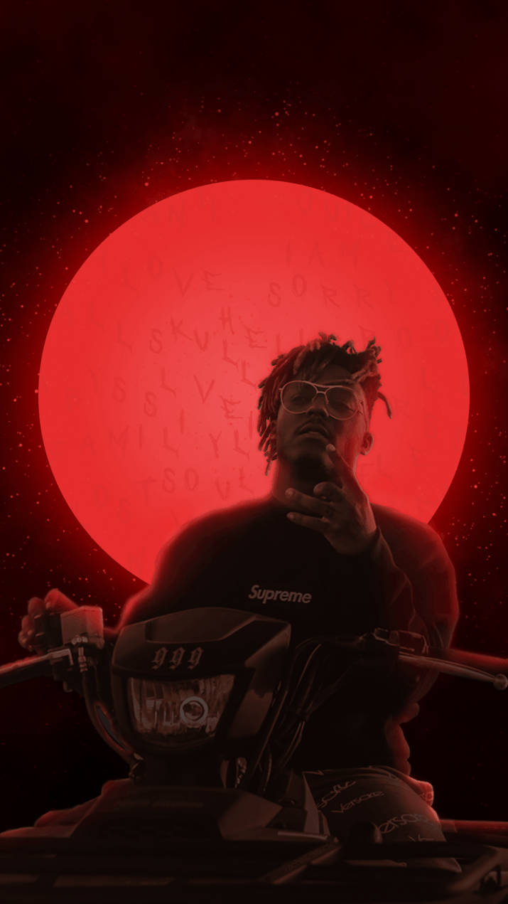 Juice WRLD Lái ATV Dưới Trăng Đỏ Hình nền