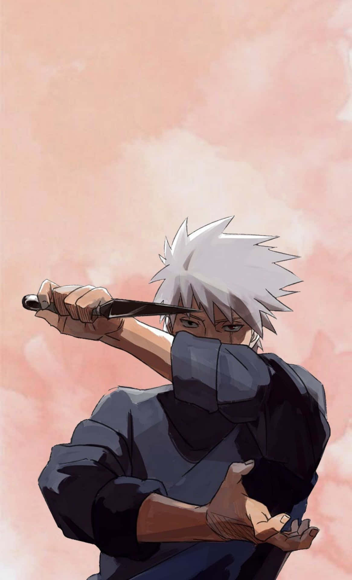 Kakashi Dễ Thương Với Dao Kunai Hình nền