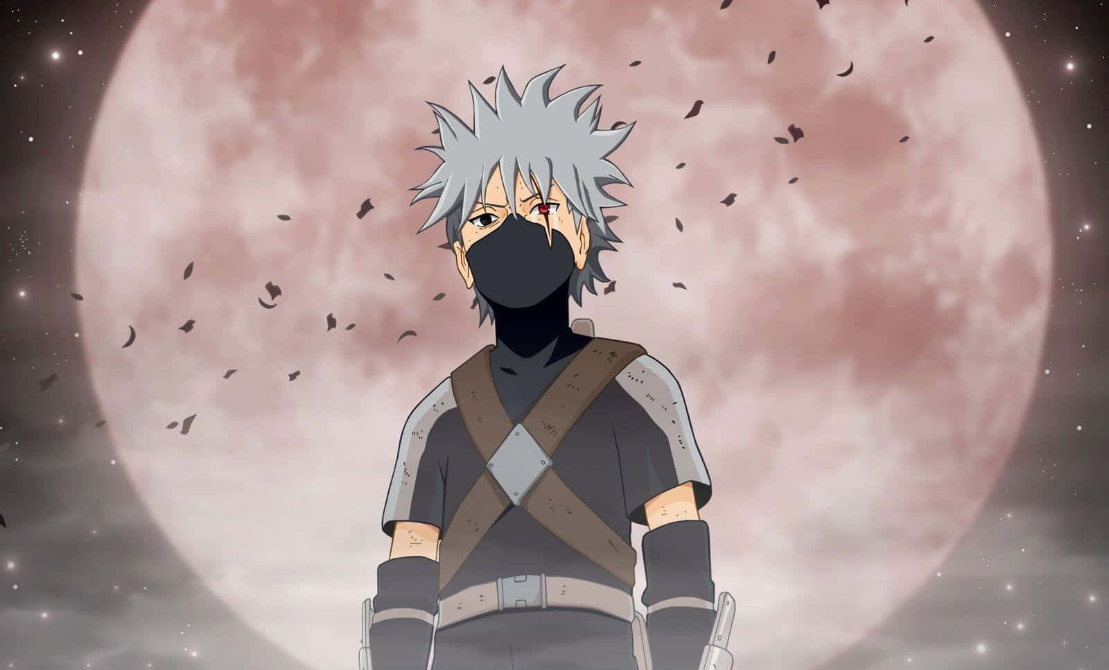 Kakashi Hatake Thời Niên Thiếu Dưới Trăng Tròn Hình nền