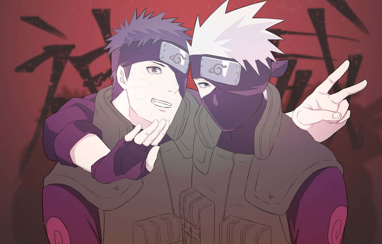 Kakashi và Obito vui đùa Hình nền