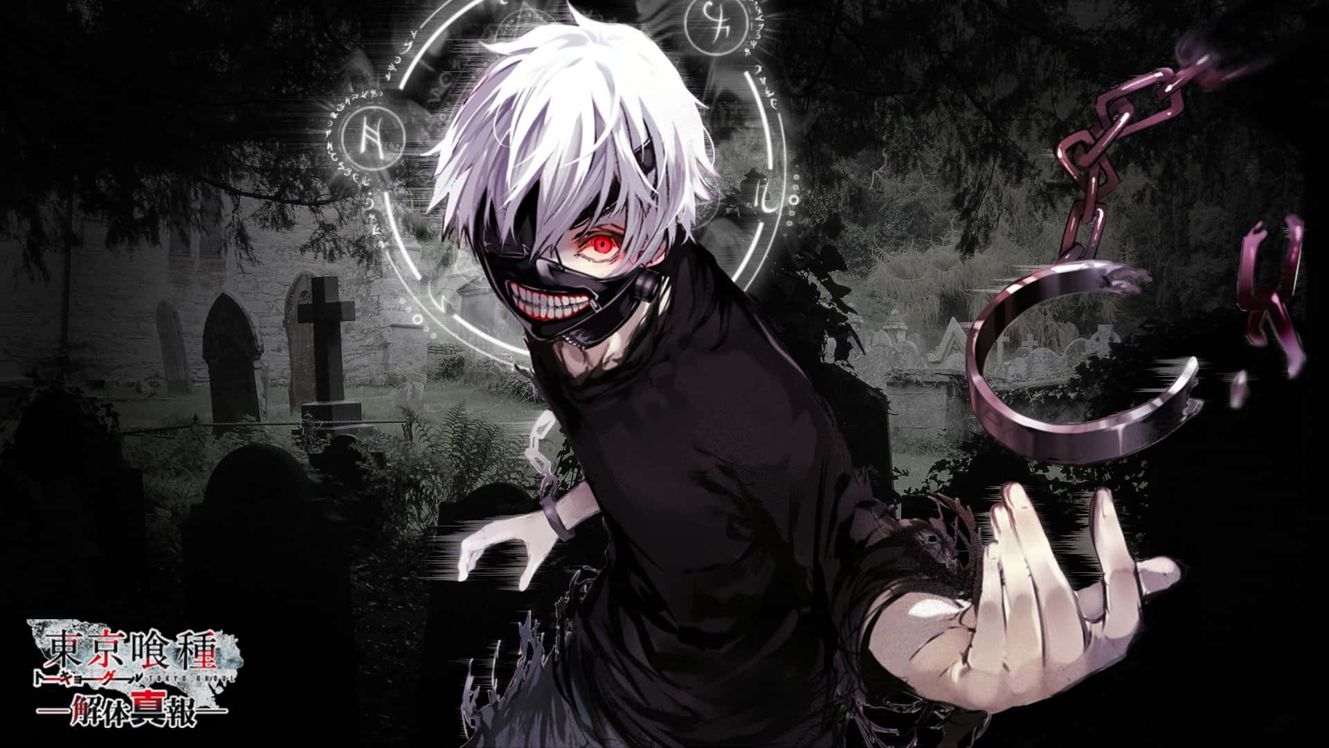Kaneki Ken Tokyo Ghoul Nghệ Thuật Anime Dễ Thương Tối Màu Hình nền