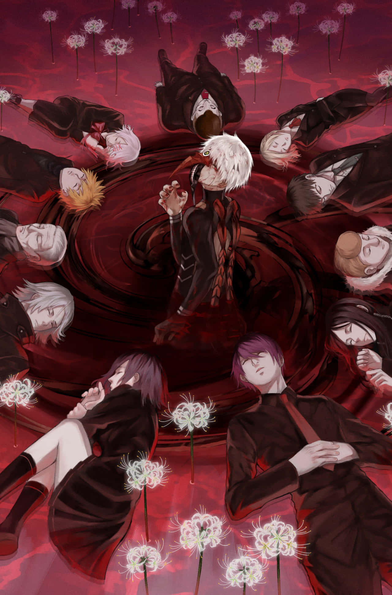 Kaneki trong thời khắc chiến đấu Hình nền