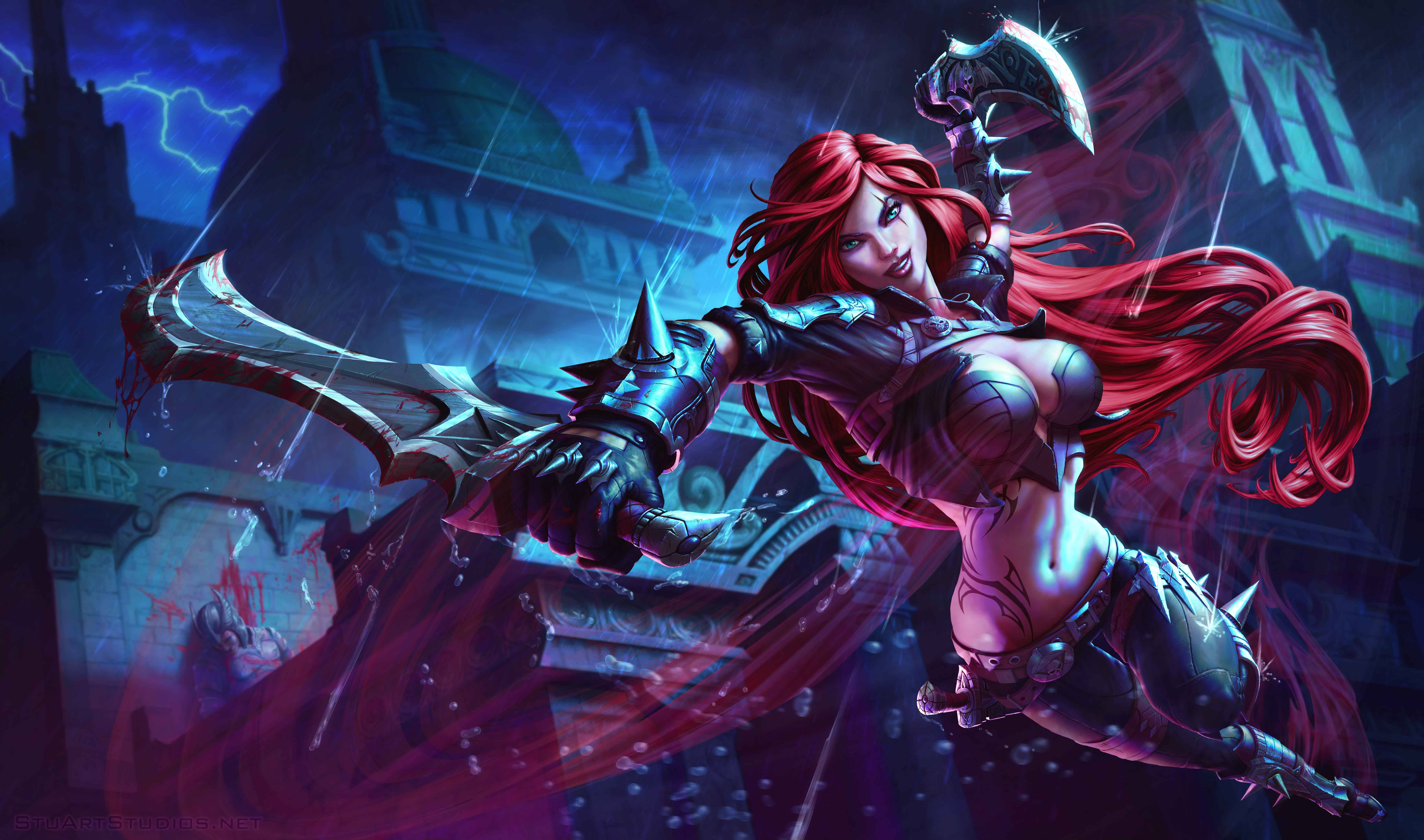 Katarina hành động mãnh liệt trong game 4K Hình nền