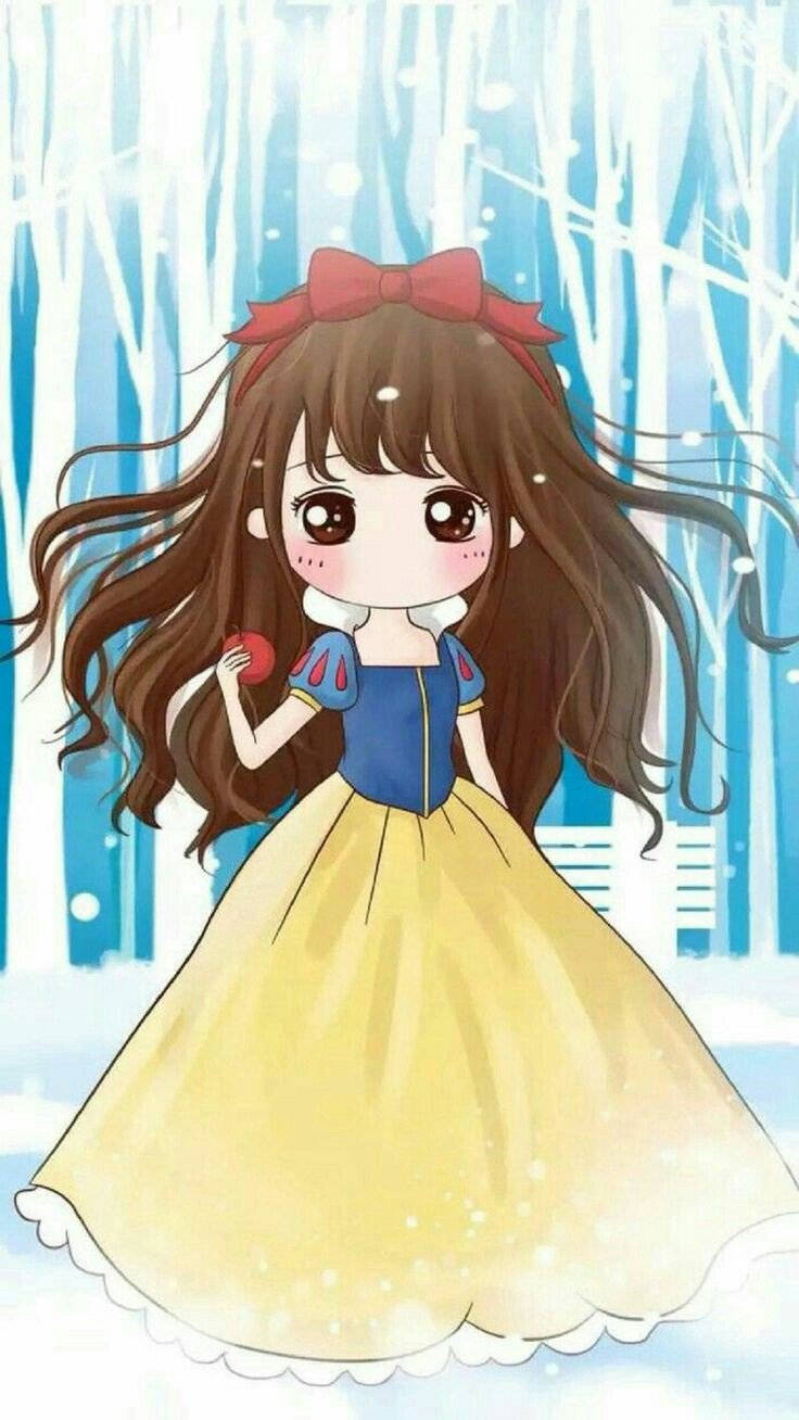 Kawaii Dễ Thương Nữ Tính Bạch Tuyết Hình nền
