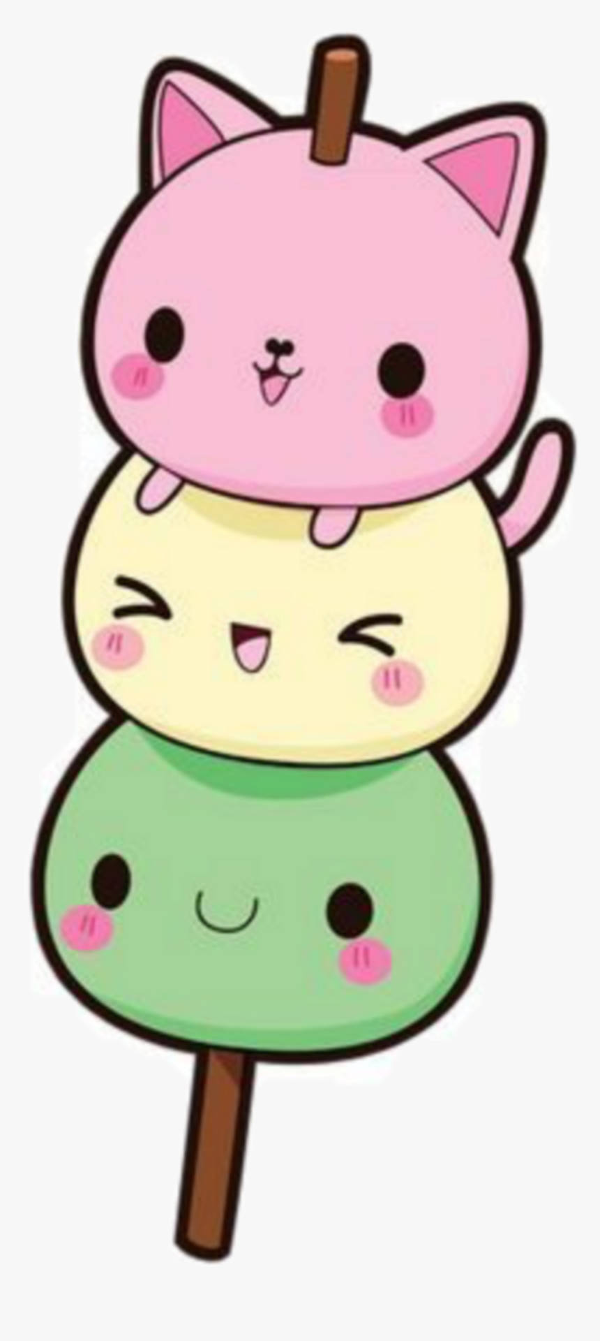Kawaii Động Vật Dễ Thương Mochi Hình nền