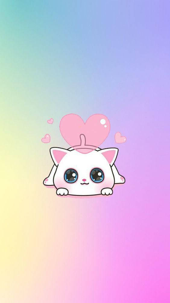 Kawaii HD Mèo Trắng Dễ Thương Hình nền
