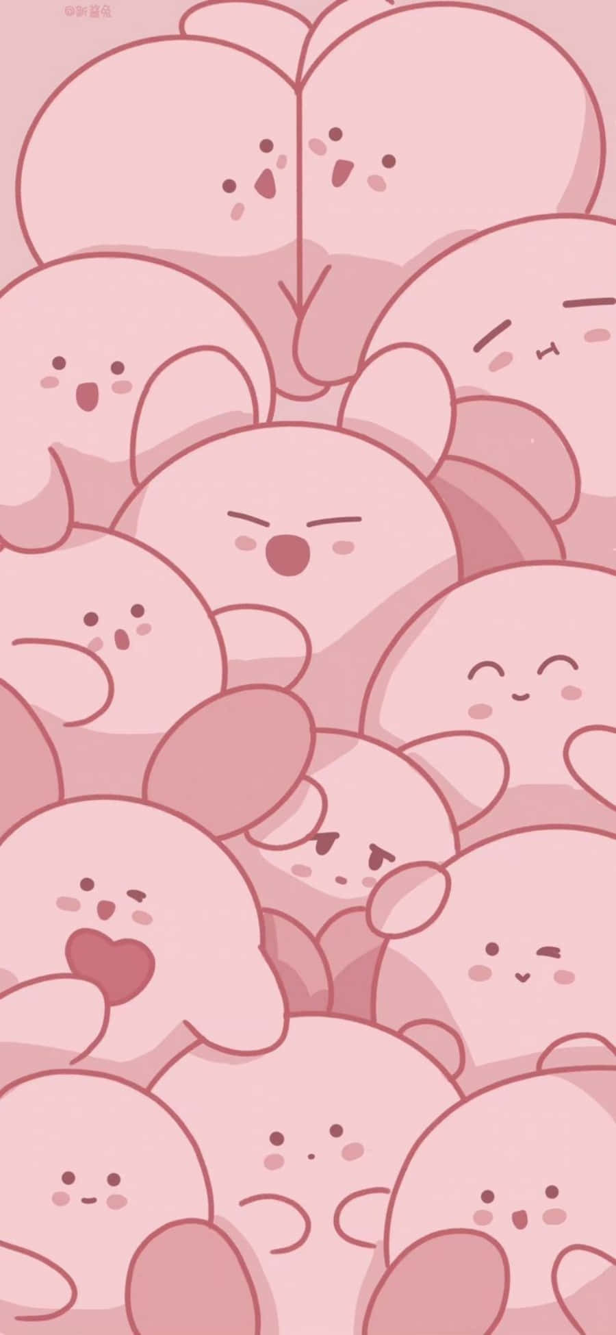 Kawaii hồng thẩm mỹ Kirby Hình nền