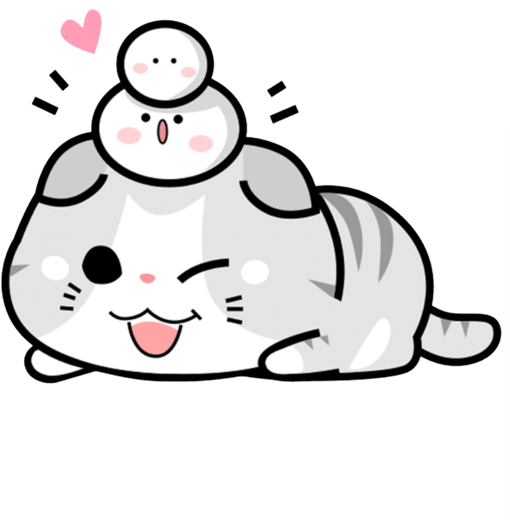 Kawaii Mèo và Hải Cẩu Bạn Bè.PNG Hình nền