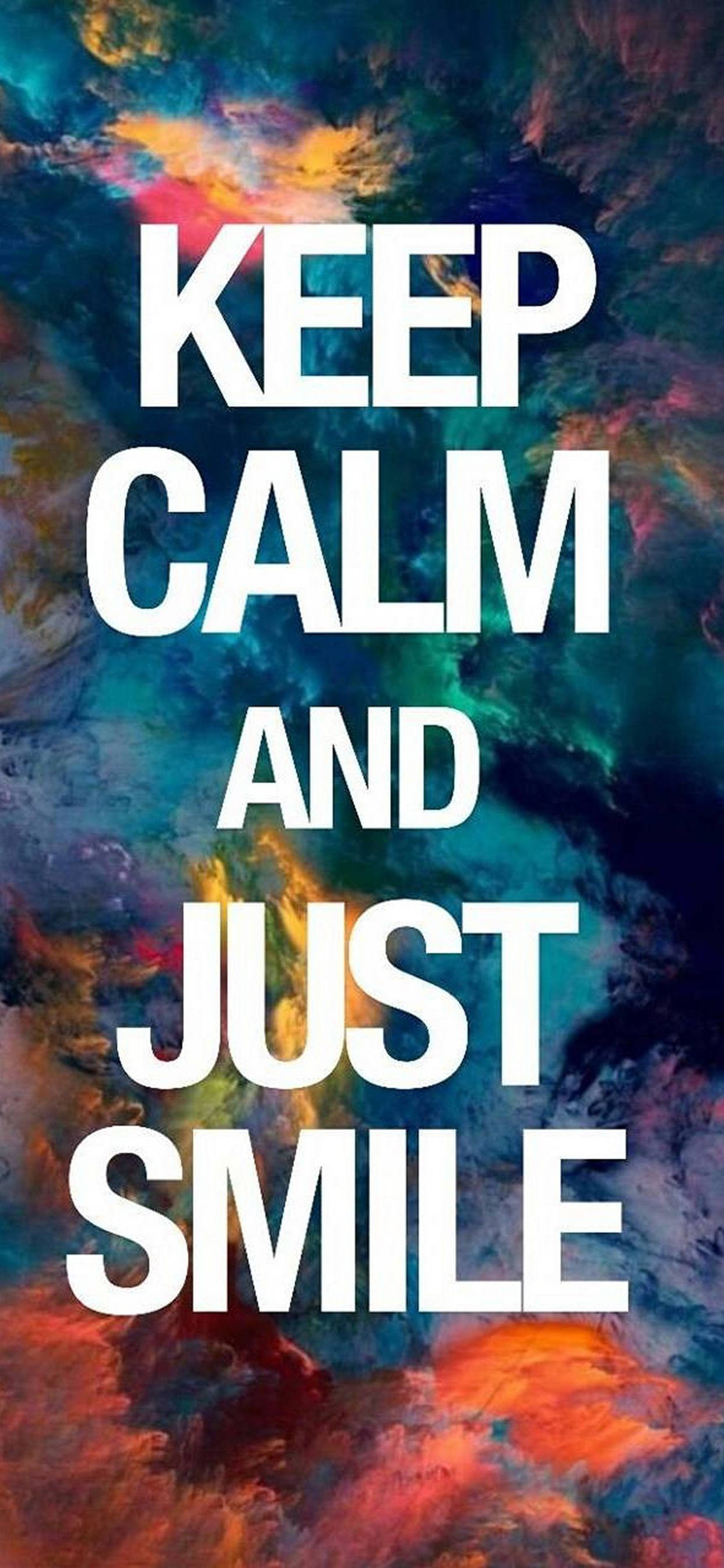 Keep Calm Just Smile Motivational iPhone Hình nền