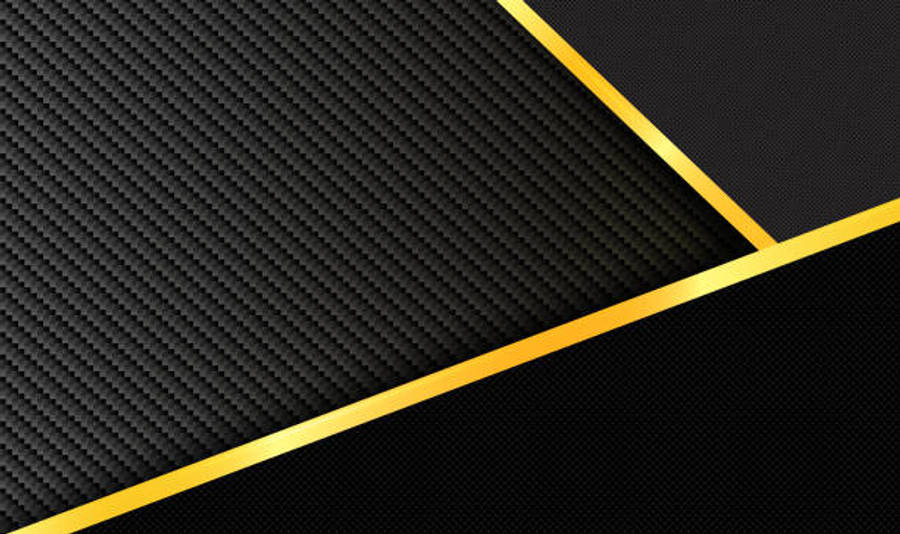 Kết cấu sợi carbon đen vàng sang trọng với độ phân giải 4K Hình nền