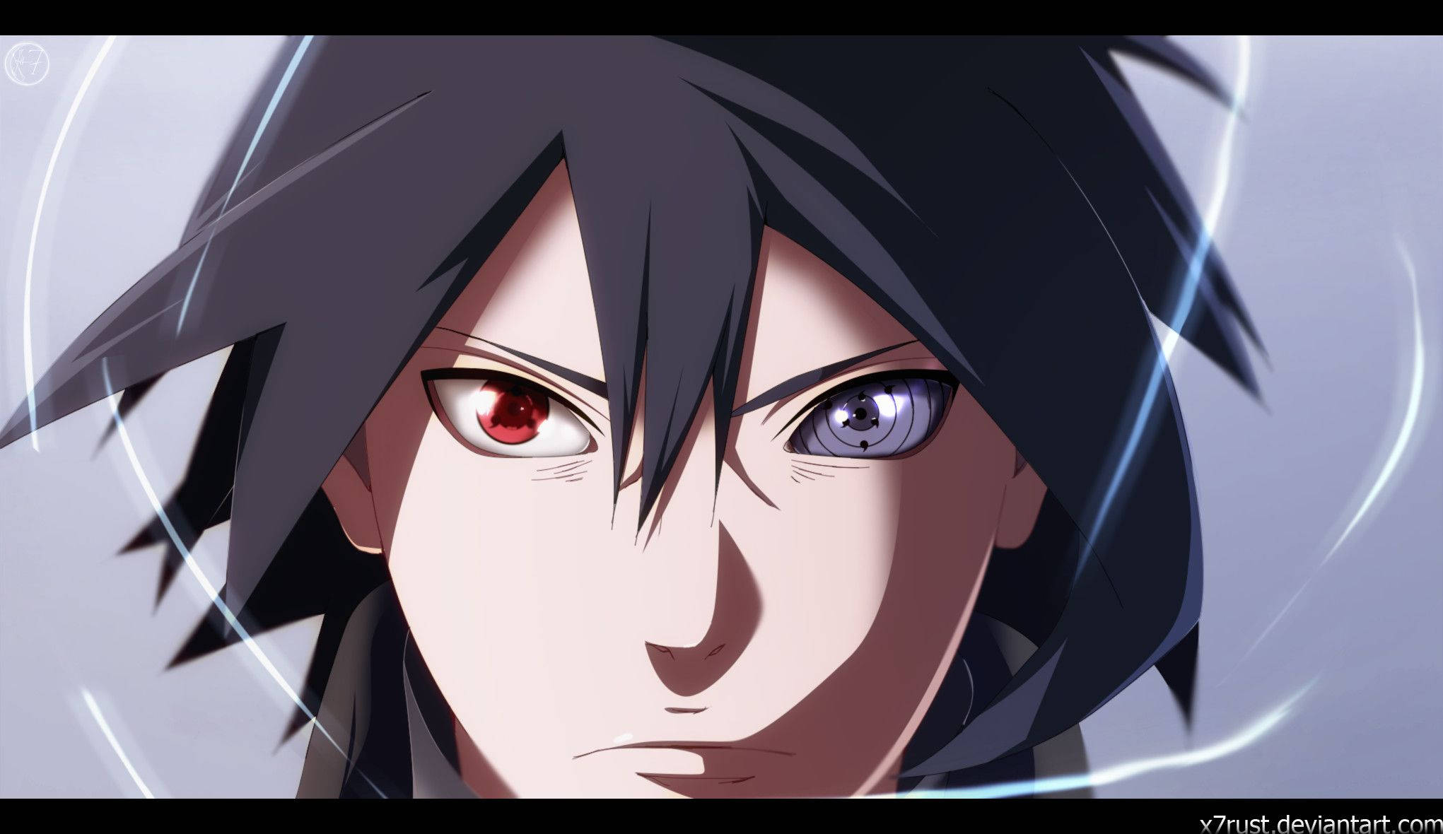 Kết hợp Sharingan và Rinnegan của Sasuke Hình nền